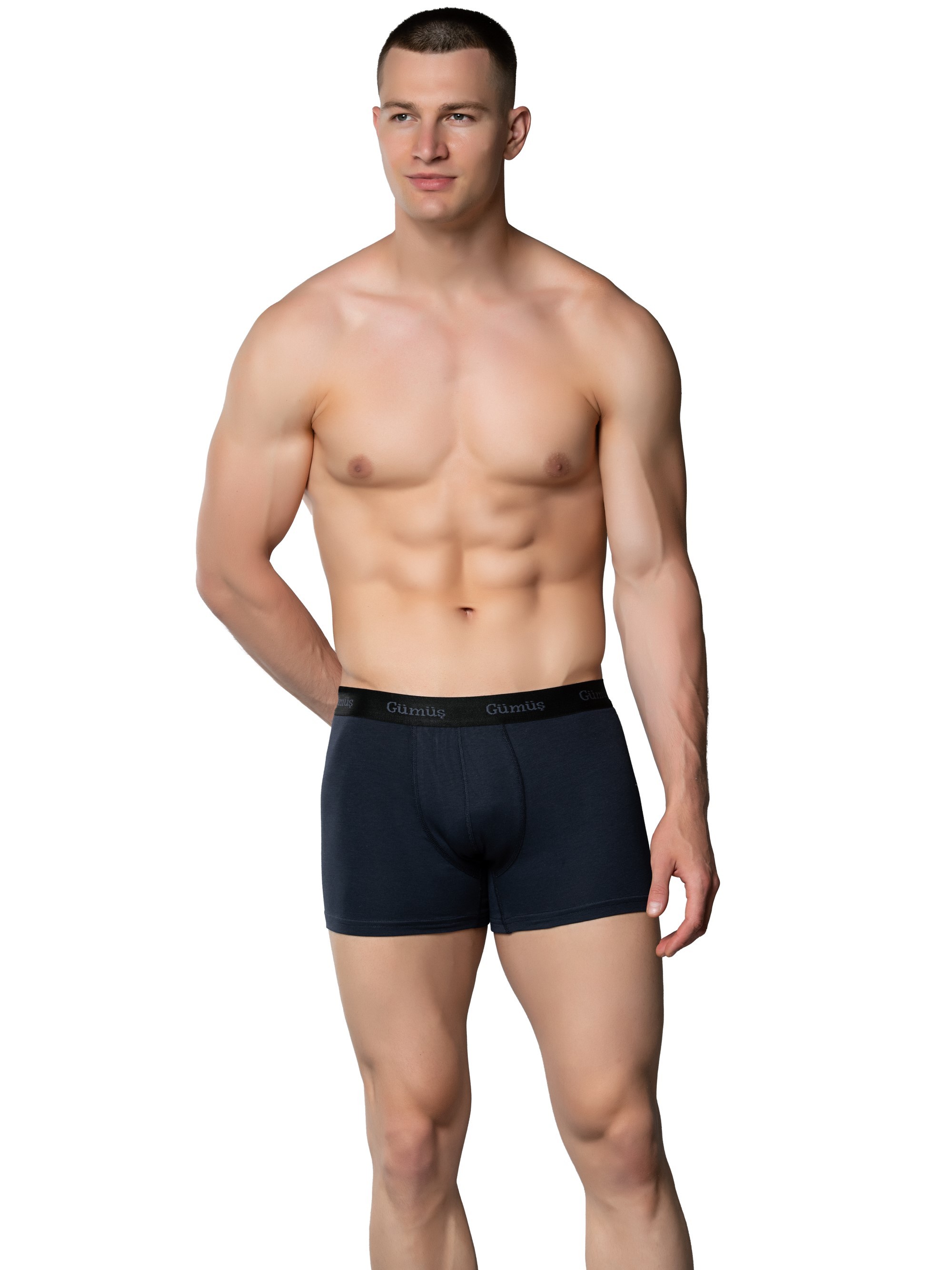 3074 Erkek Likralı Spor Boxer