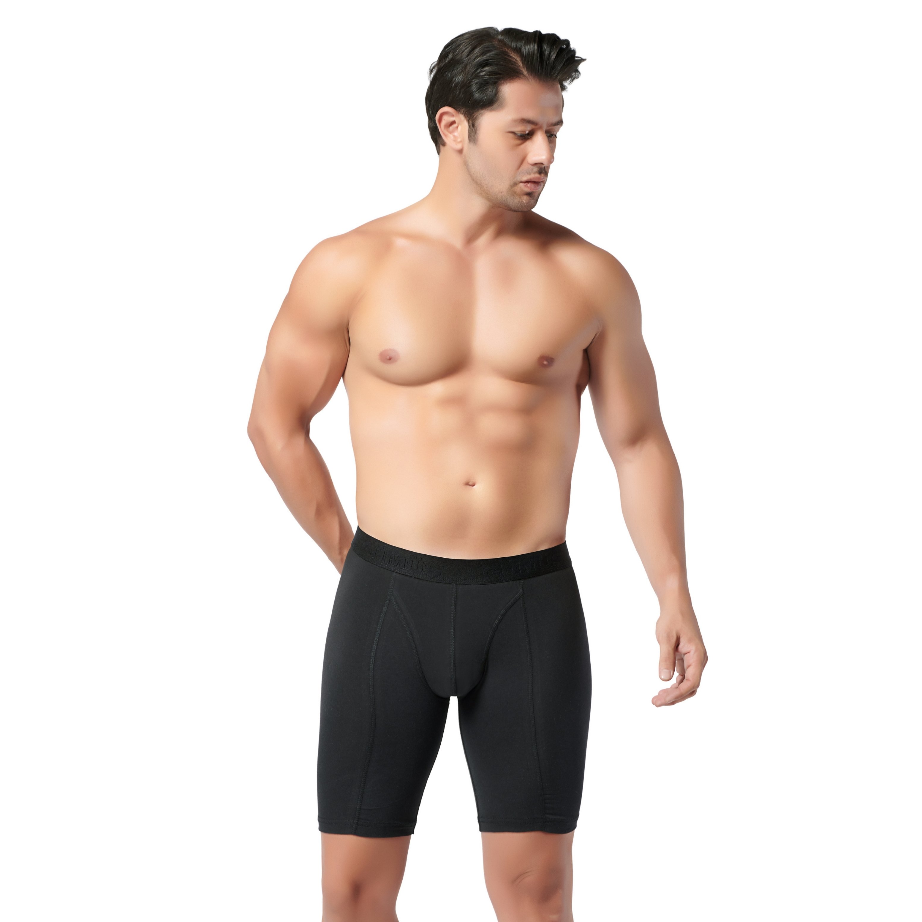 4074 Erkek Likralı Uzun Boxer