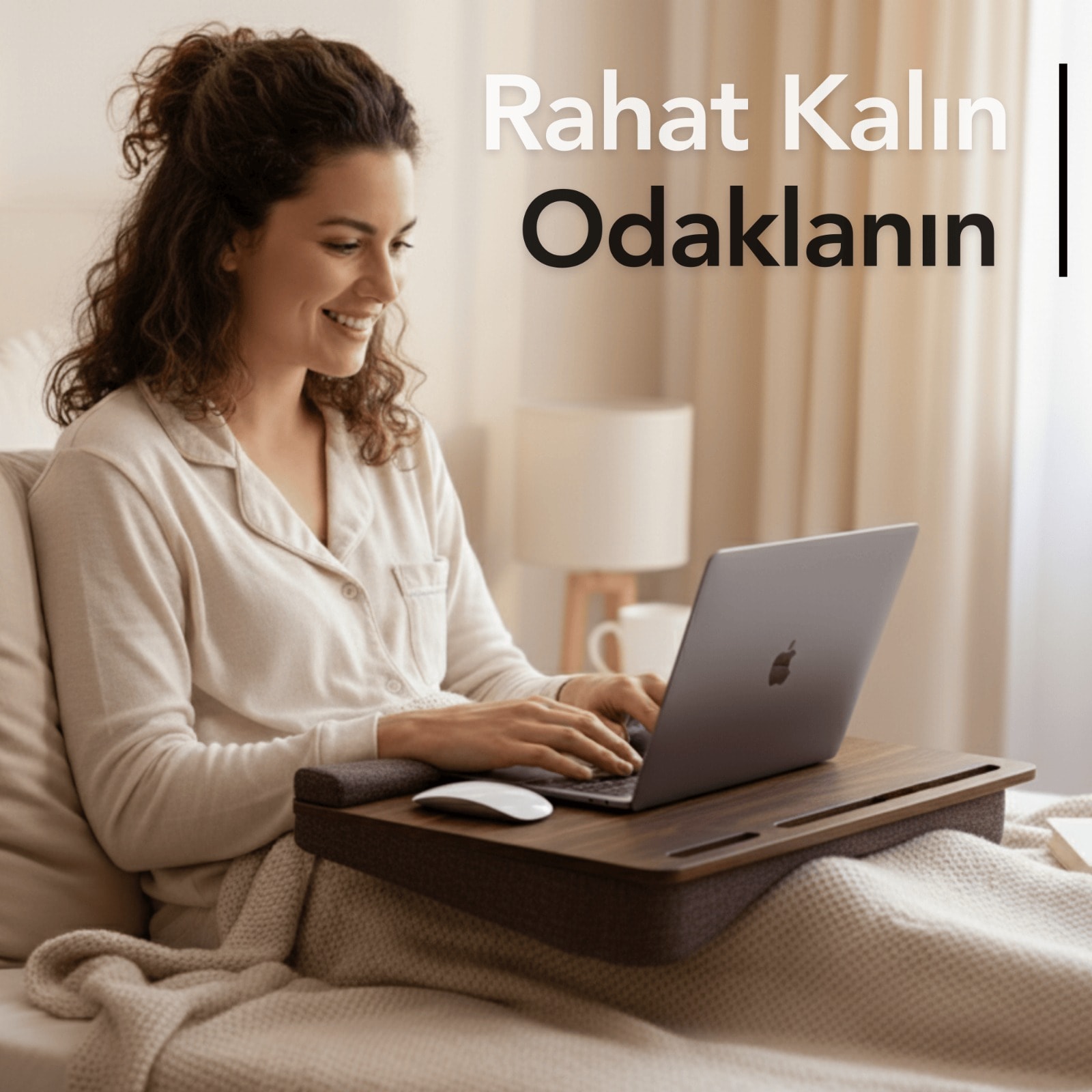 Minderli Laptop Sehpası (54x34 cm)