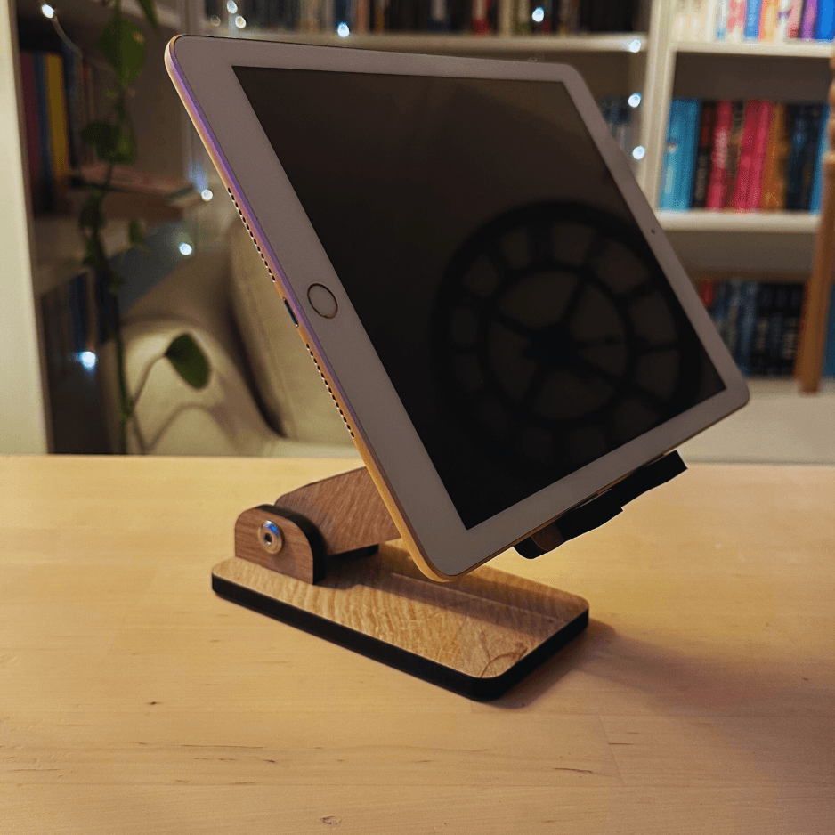 Eğim ve Yükseklik Ayarlanabilir Telefon Standı (Meşe)