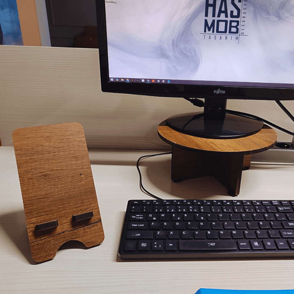 AHŞAP TELEFON STANDI