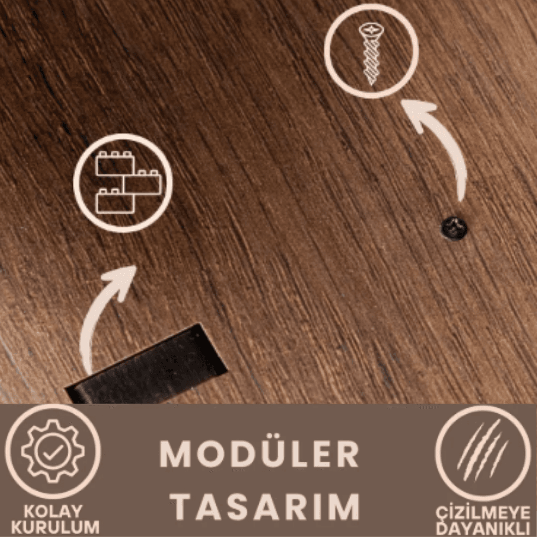 5 KATLI 360° DÖNER KİTAPLIK