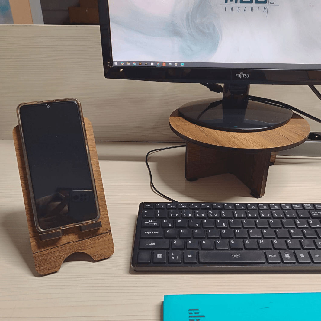 AHŞAP TELEFON STANDI