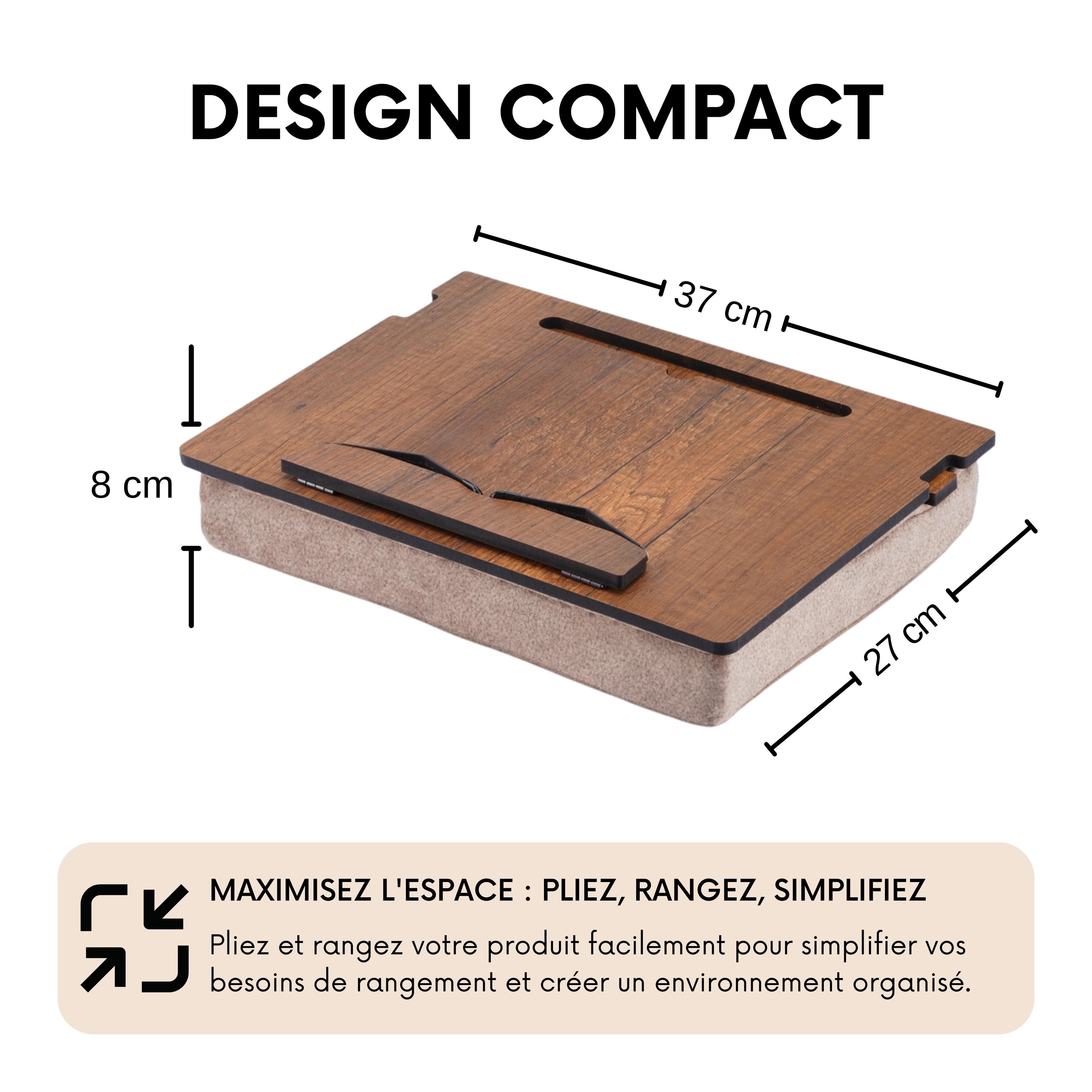 Vigo Wood Porte-Livre avec Rangement, Support Livre, Pupitre de