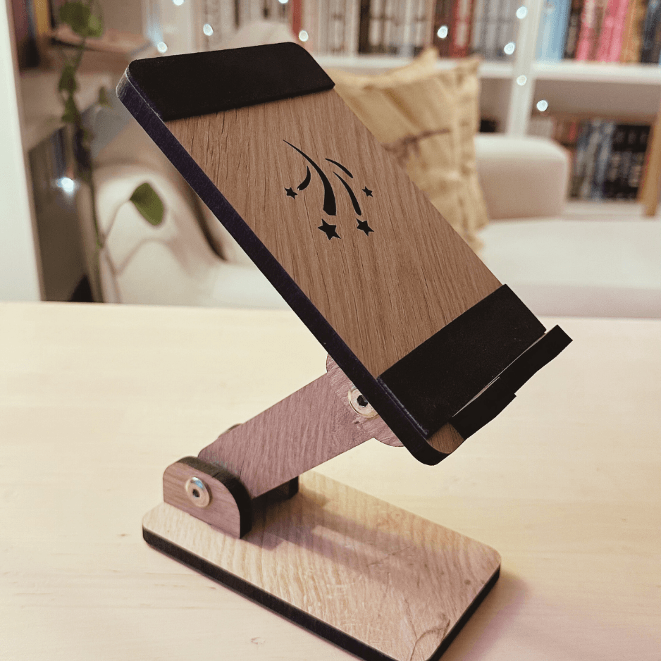 Eğim ve Yükseklik Ayarlanabilir Telefon Standı (Meşe)