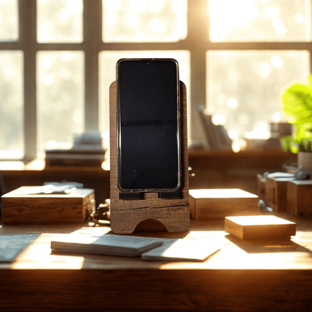 AHŞAP TELEFON STANDI
