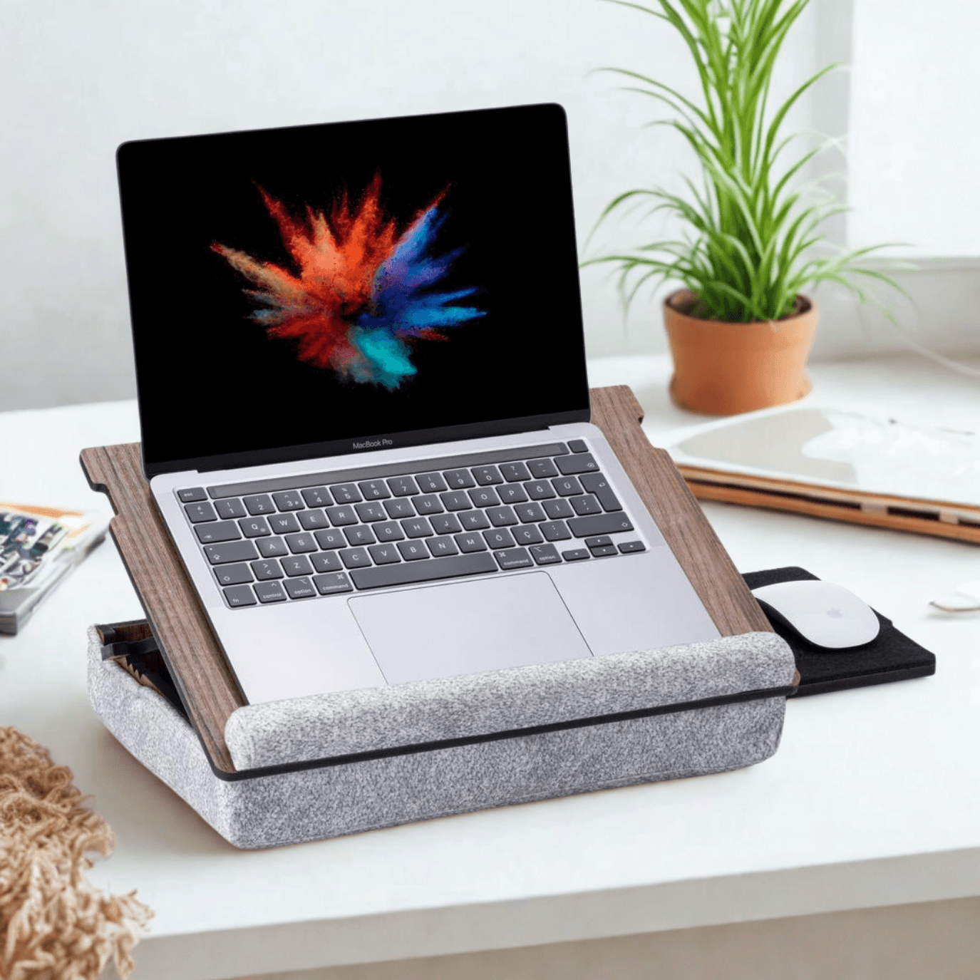 LS051 Eğim Ayarlanabilir  Mousepadli Minderli Laptop  Standı
