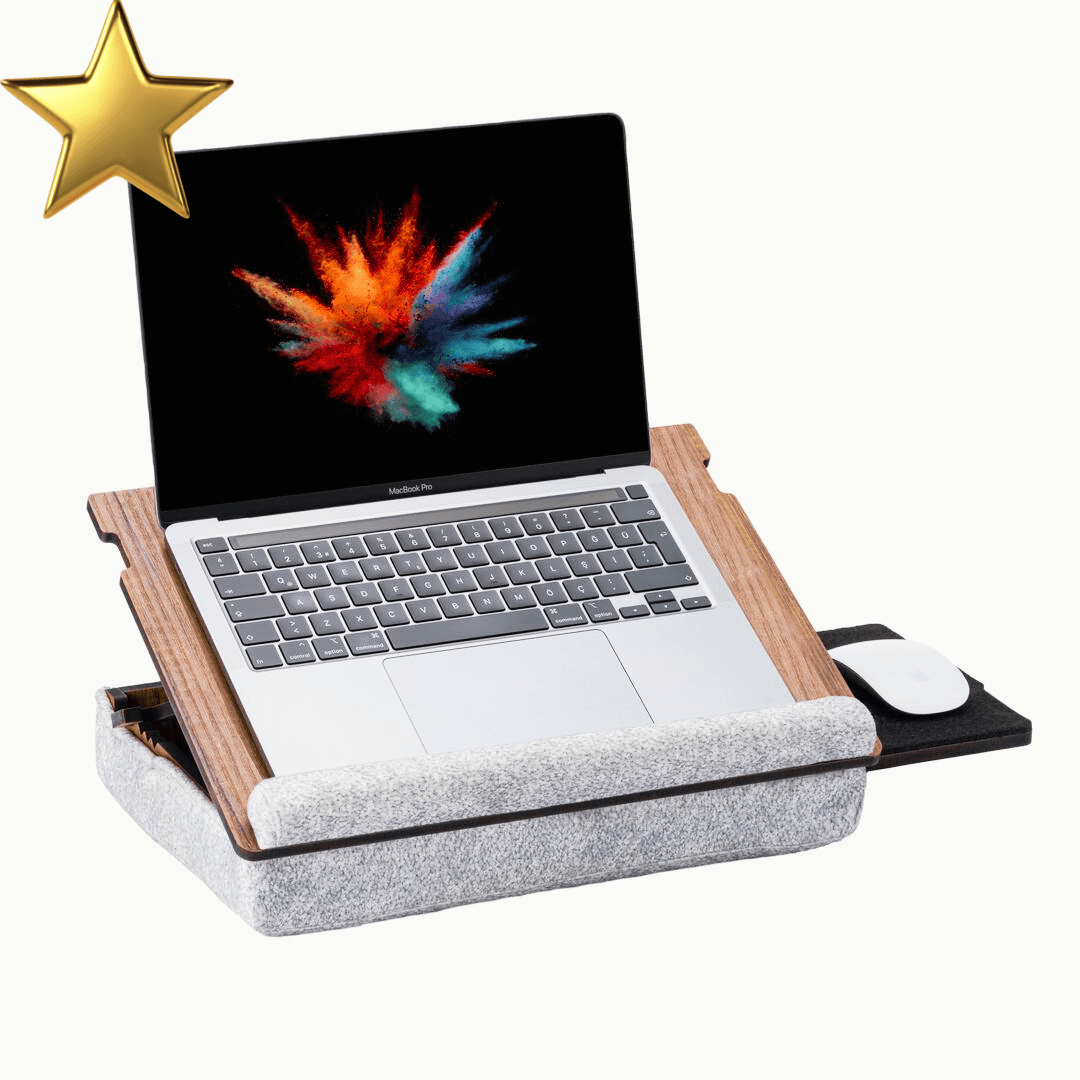 Eğim Ayarlanabilir Çekmeceli Mousepad Minderli Laptop Sehpası, Standı