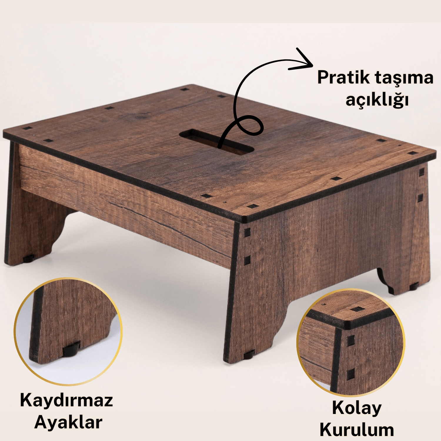 Tek Basamaklı Geniş Tabure
