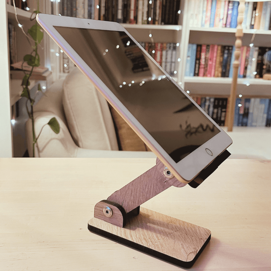 Eğim ve Yükseklik Ayarlanabilir Telefon Standı (Meşe)