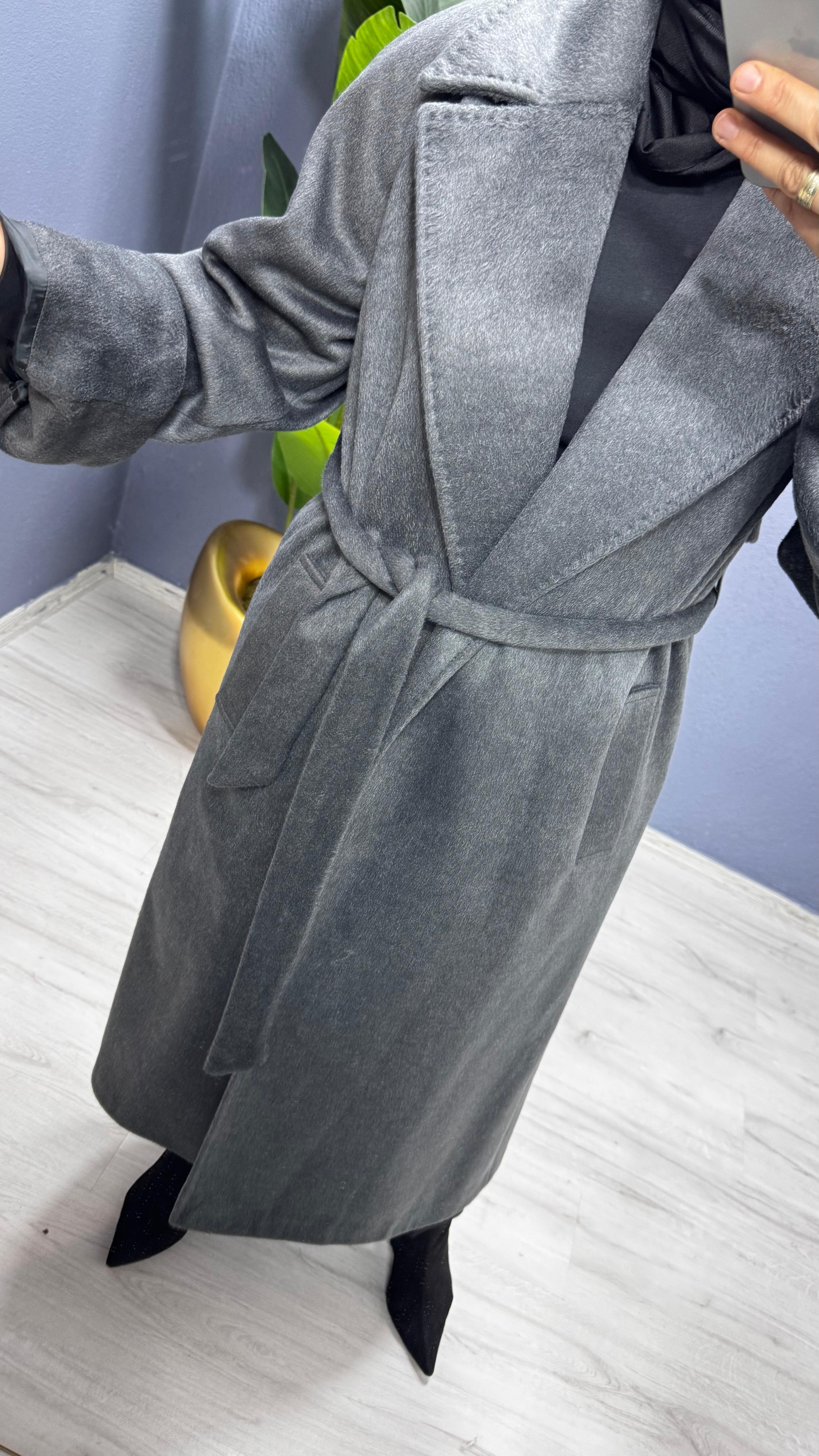 Ceremony Arkası Fermuar Detaylı Kaşe KABAN (6832)