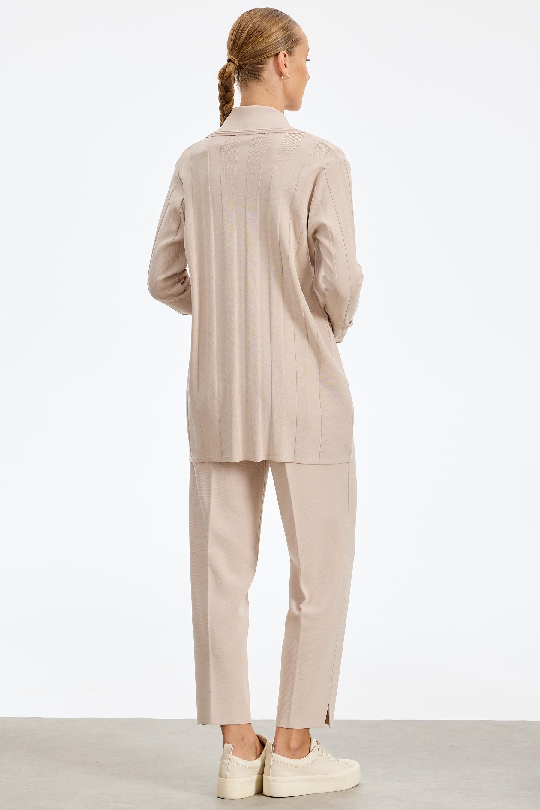 Tığ Triko Kruvaze Düğmeli Rayon  Takım TKM.21694.01