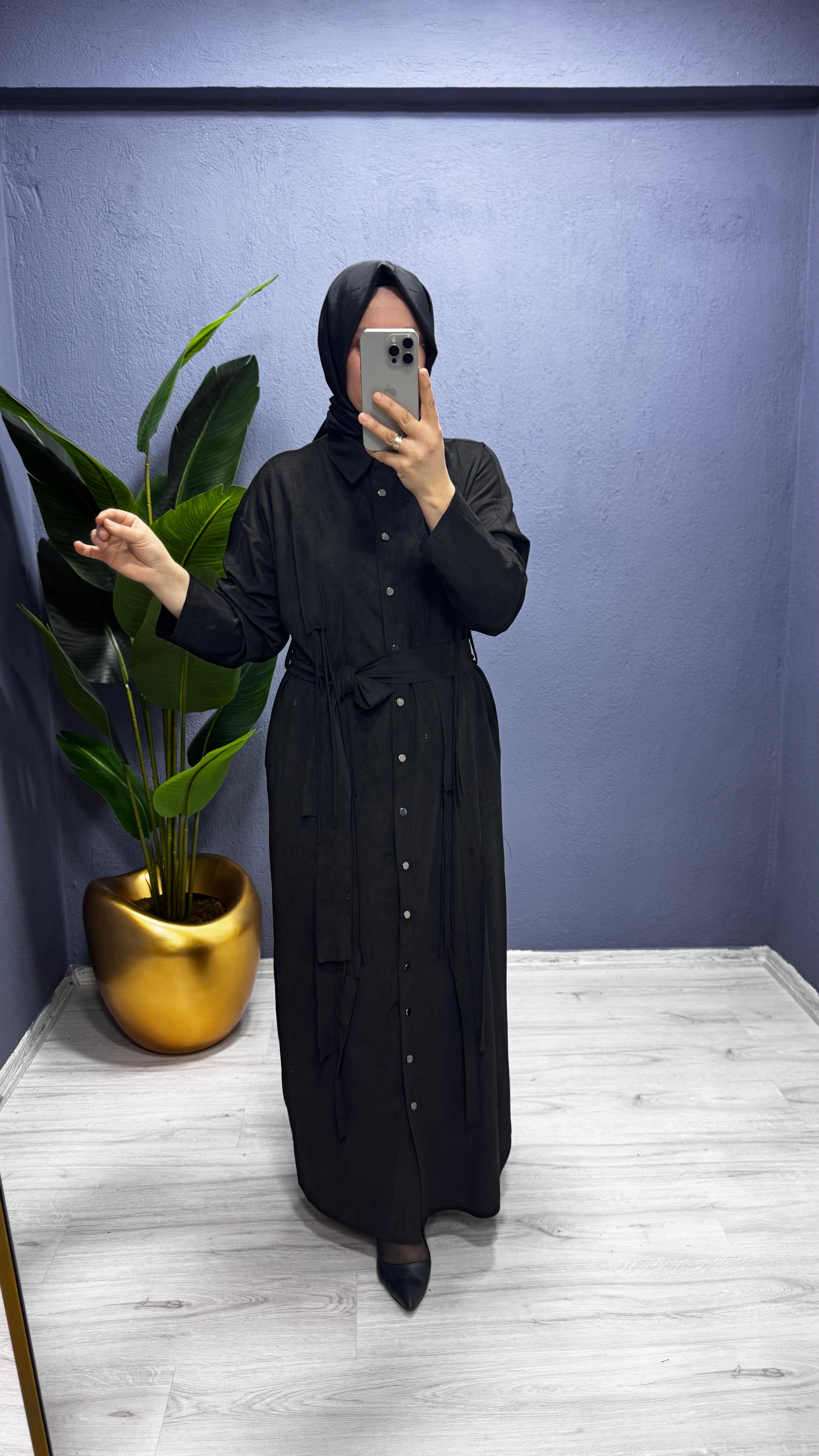 Ceremony Süet Gömlek Elbise (6721)