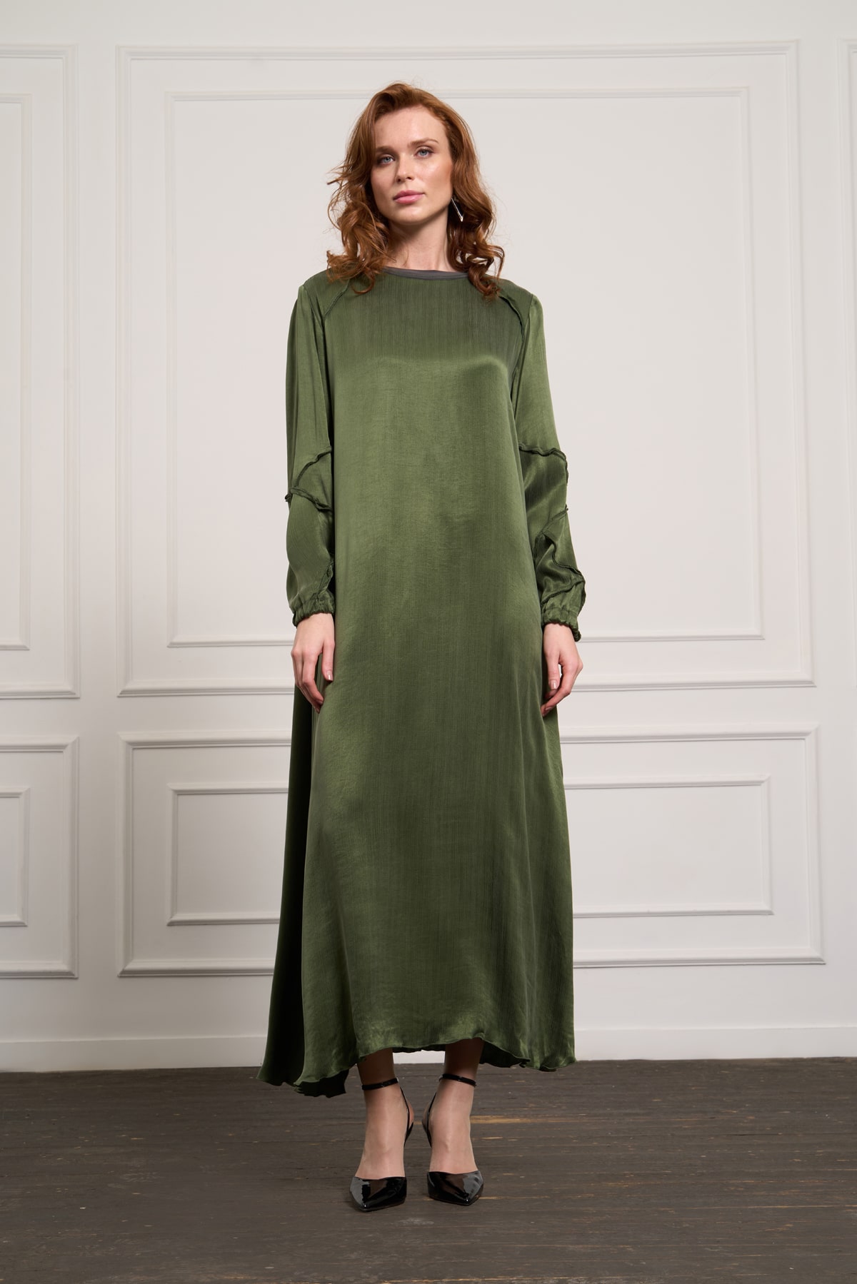 Misswhence Cupro Elbise (37801) - Vizon