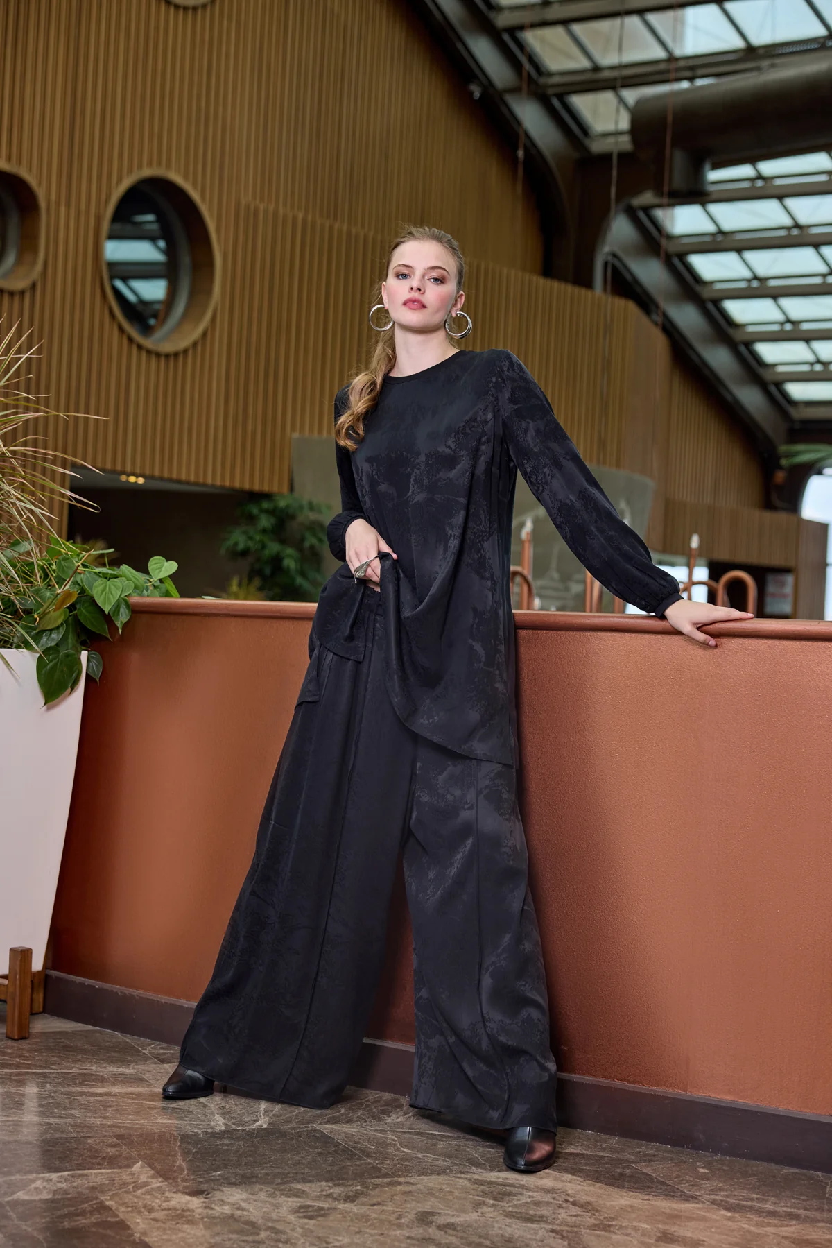 Misswhence  Cupro Jakar Tunik Takım 38010