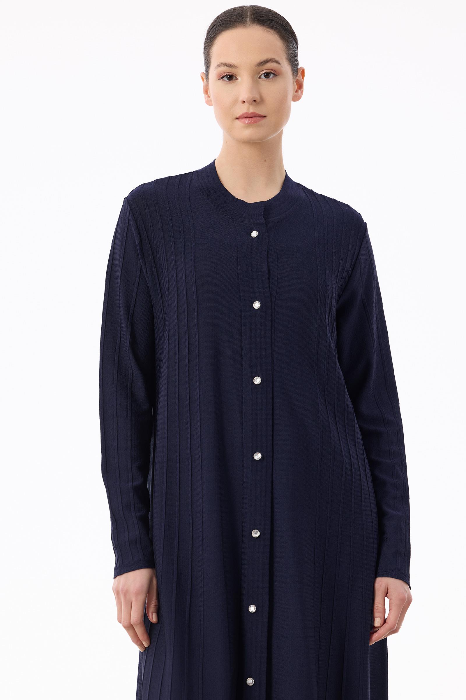 Tığ Triko Nervür Detaylı Max Boy Triko Rayon Hırka  (HRK.21842,2)