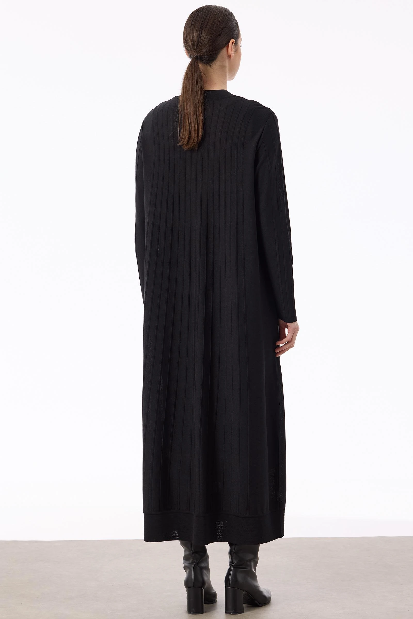 Tığ Triko Nervür Detaylı Max Boy Triko Rayon Hırka  (HRK.21842,2)