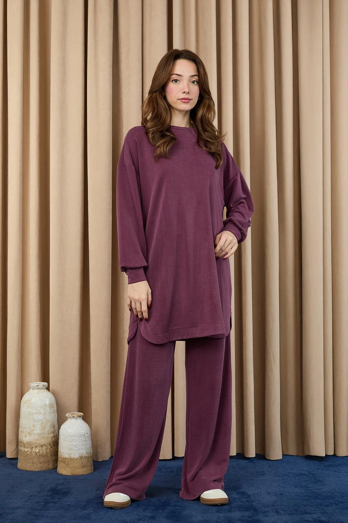 Puane Kadın Oversize Basic İkili Takım (14405)