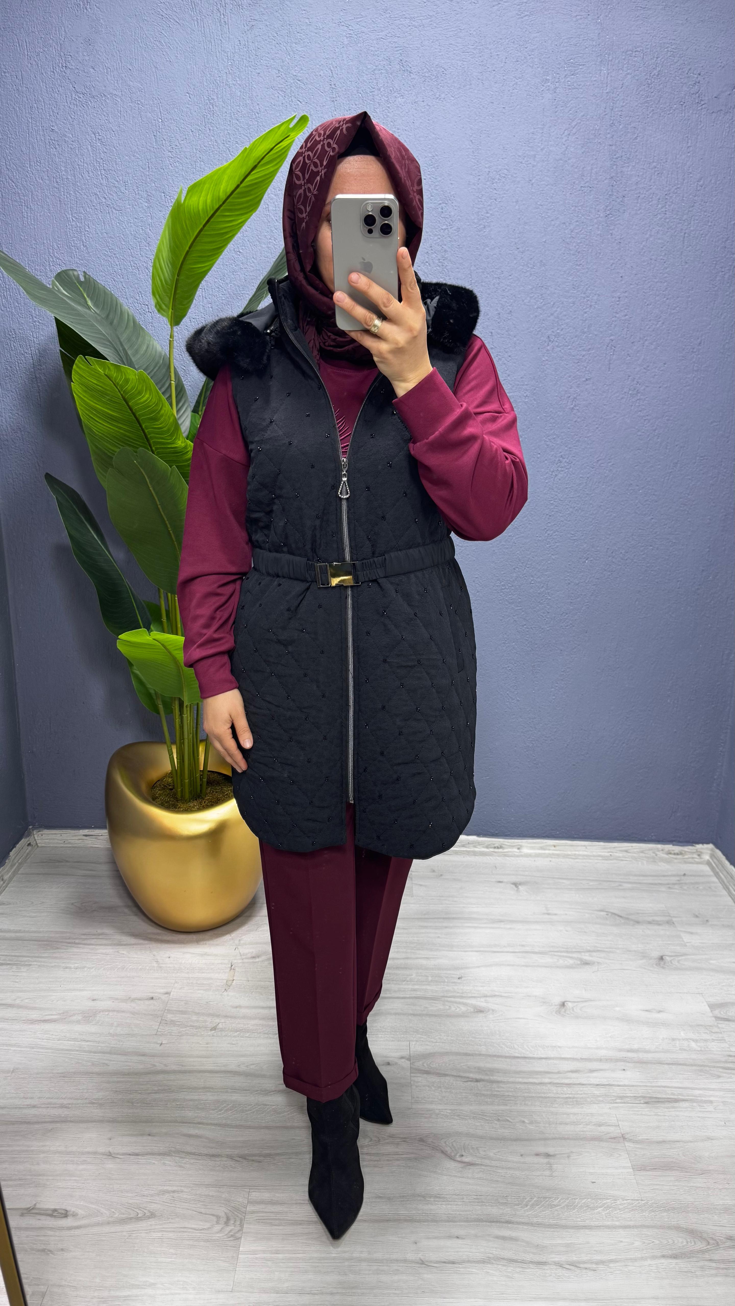 Fuat Gürşen Kapüşonlu Yelek (4506)