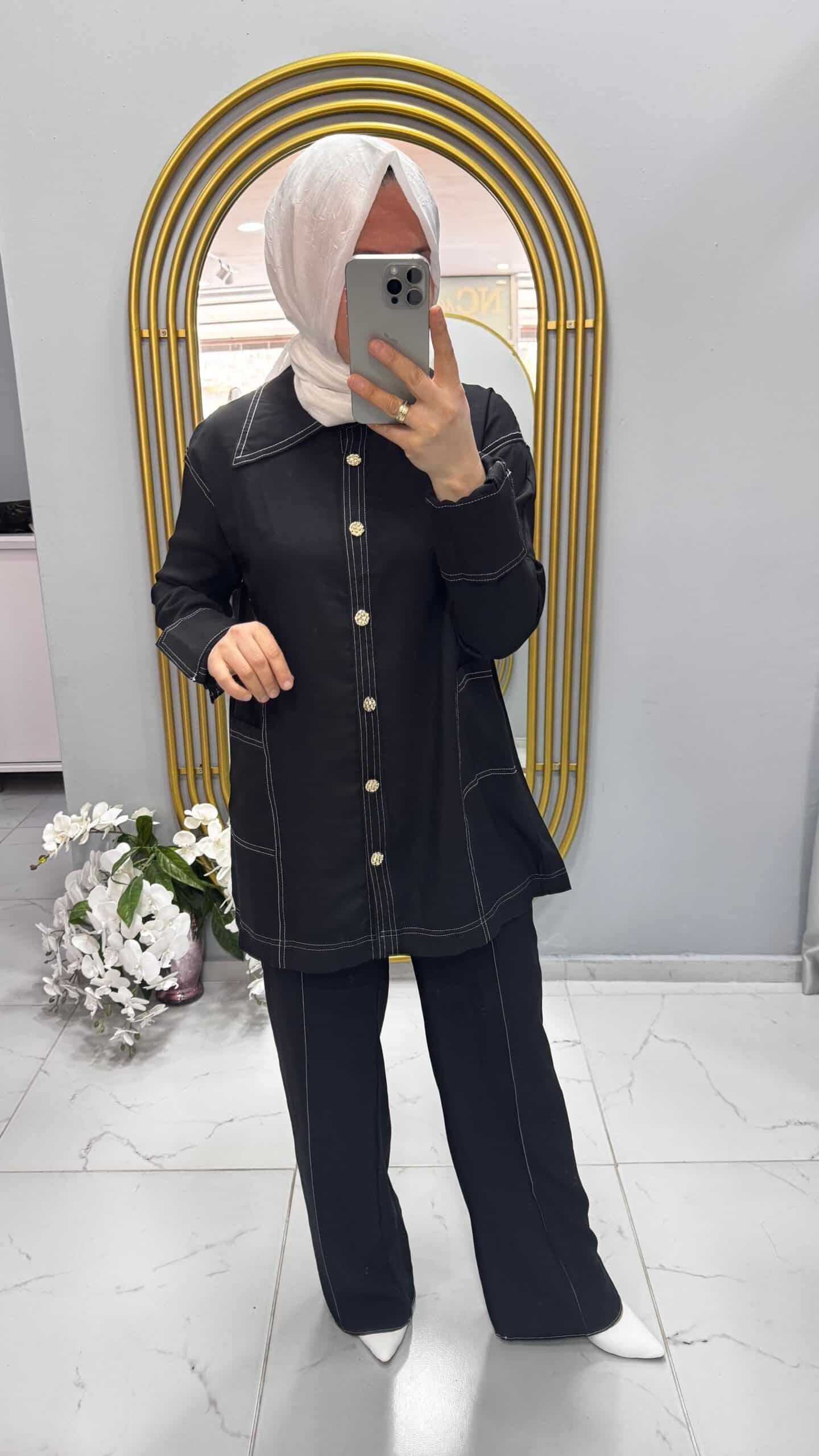 Sovera Beli Dikiş Detaylı Takım
