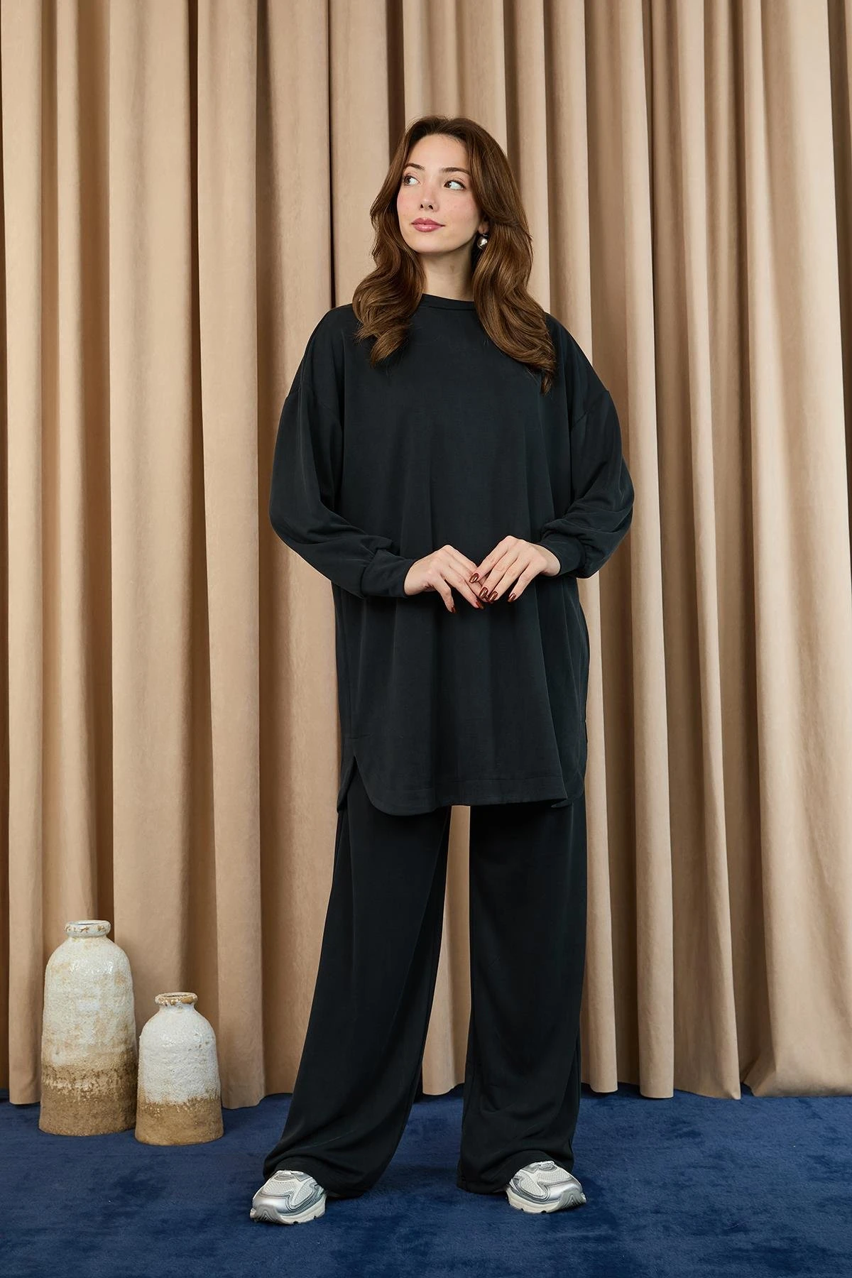 Puane Kadın Oversize Basic İkili Takım (14405)