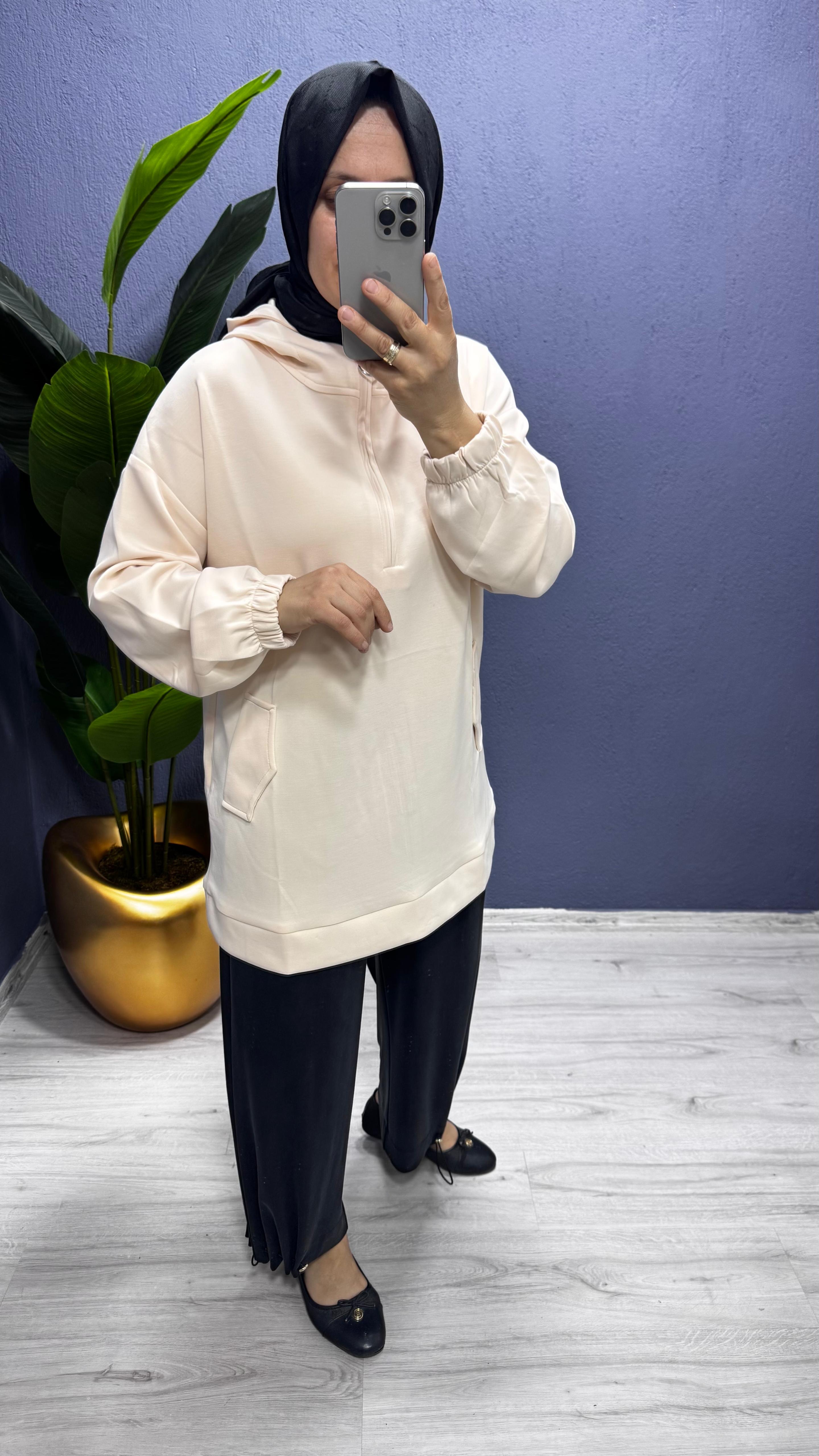 Sentez Paçası Kapsüllü Aura Şalvar  Pantolon (5615)