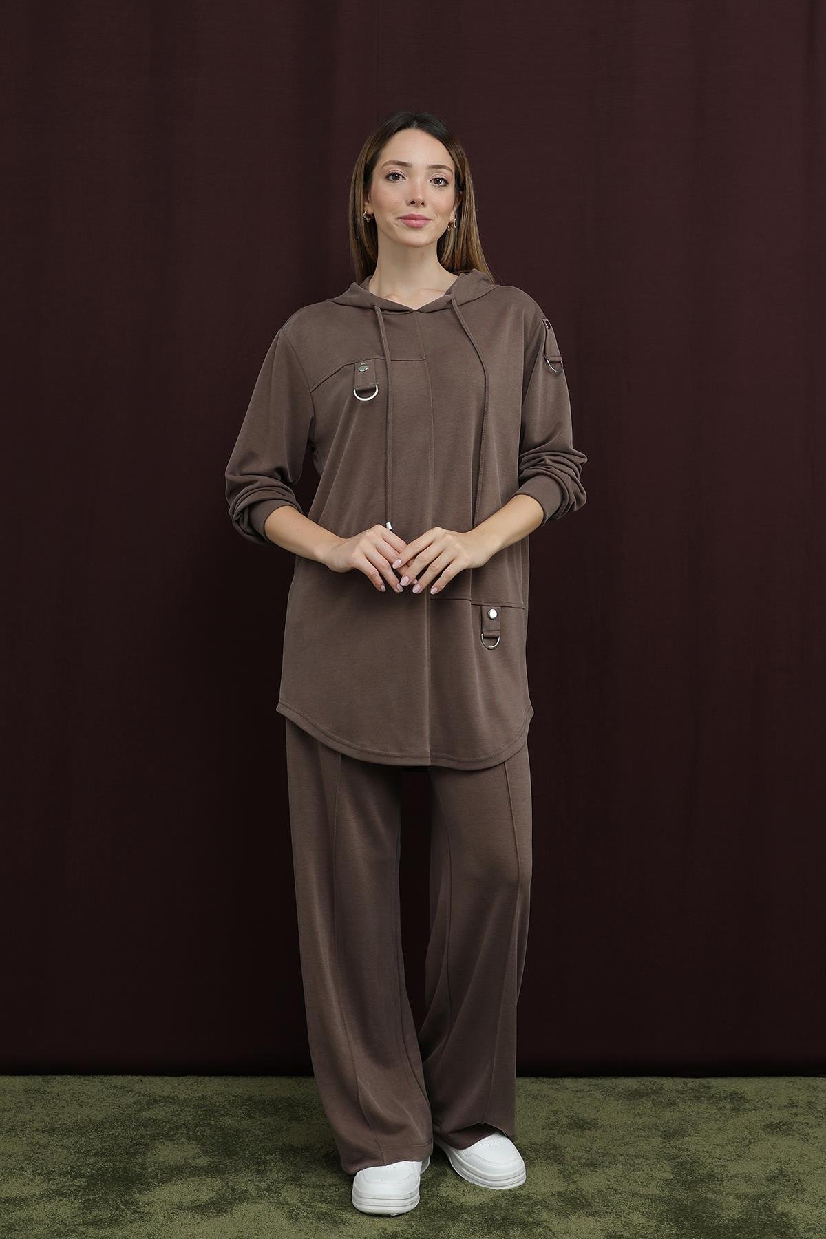 Puane Kadın D Toka Detaylı Asimetrik Takım  (14386)