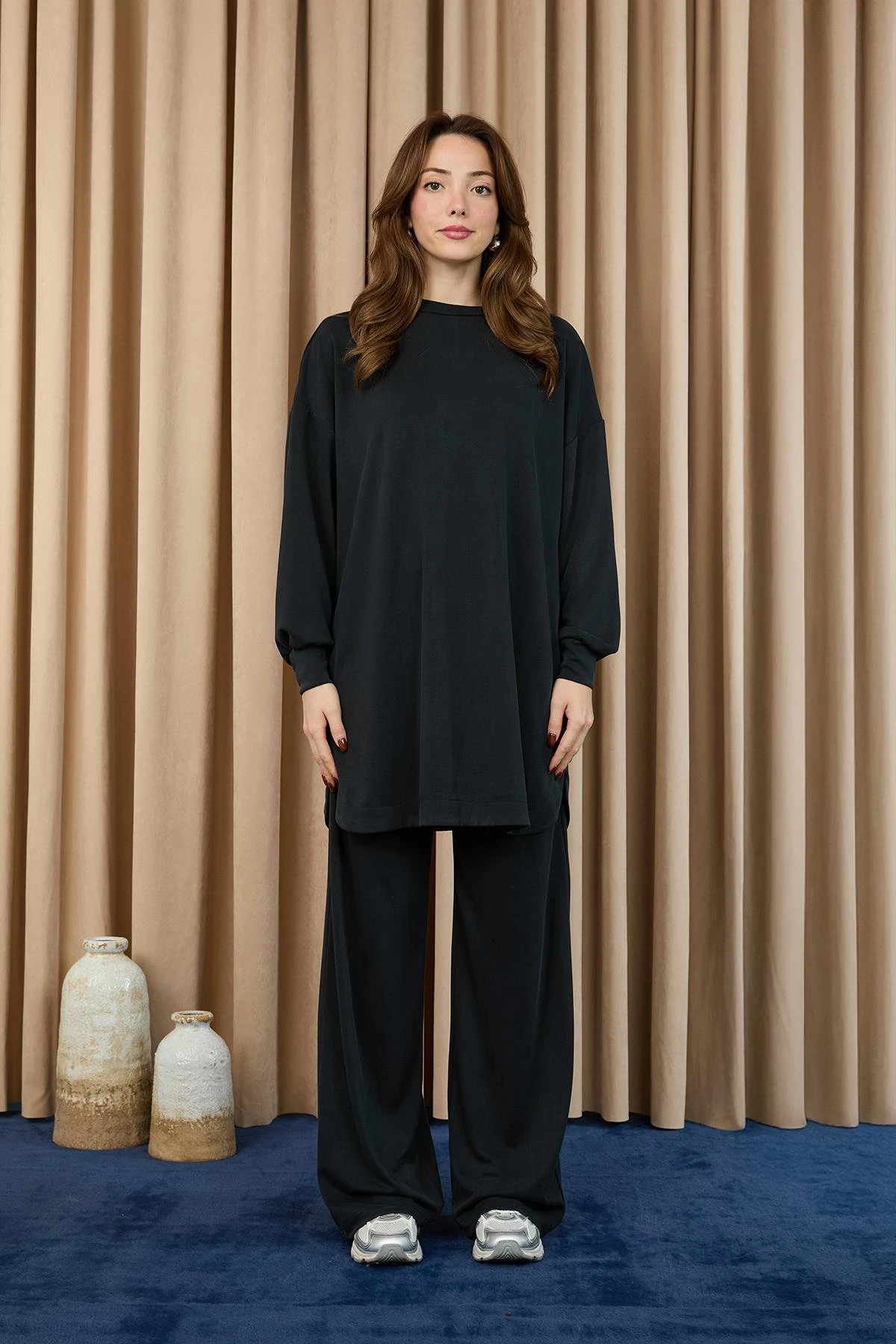 Puane Kadın Oversize Basic İkili Takım (14405)