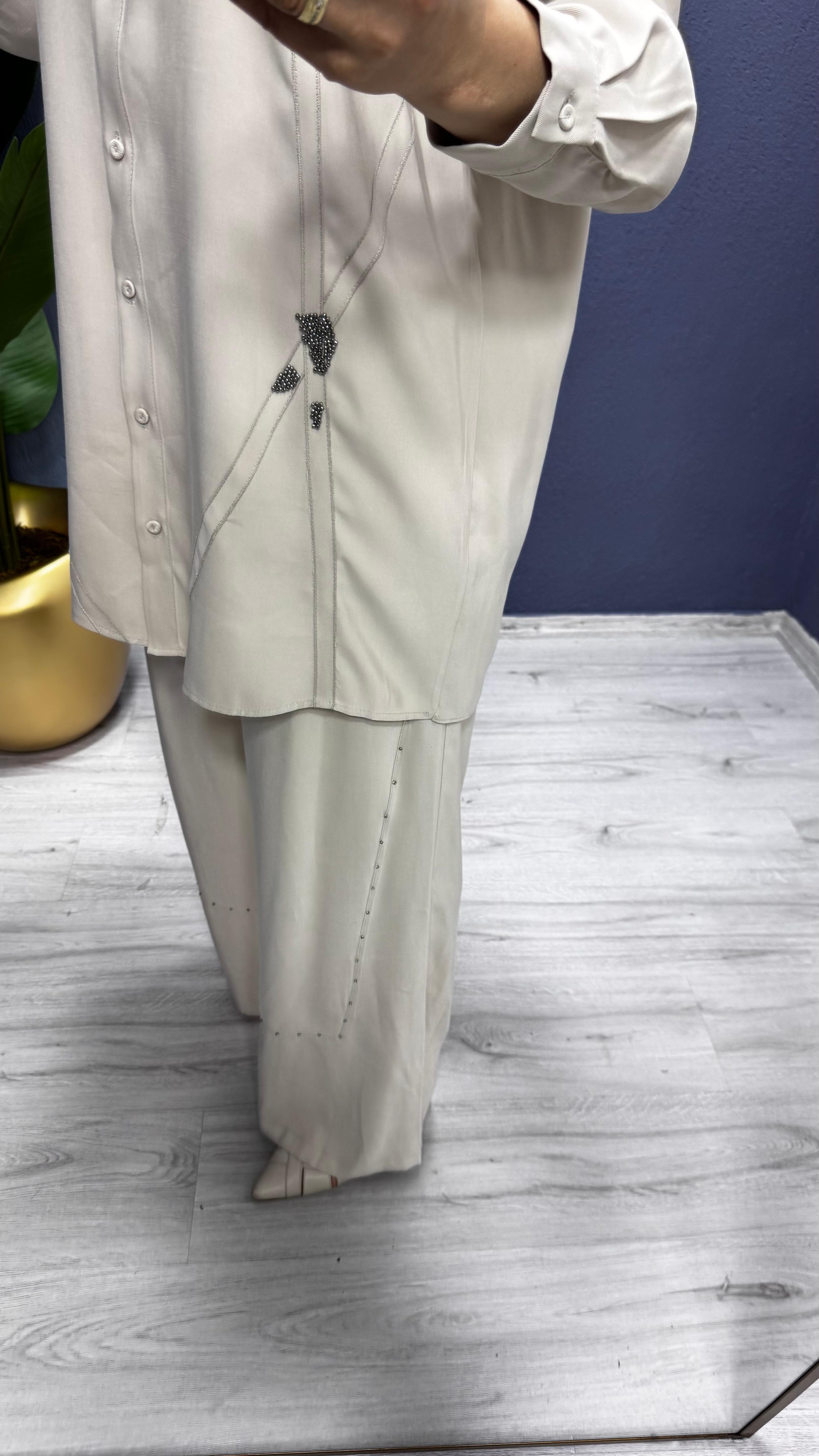 Ceremony Önü Şerit Detaylı Pant.Takım (6906)