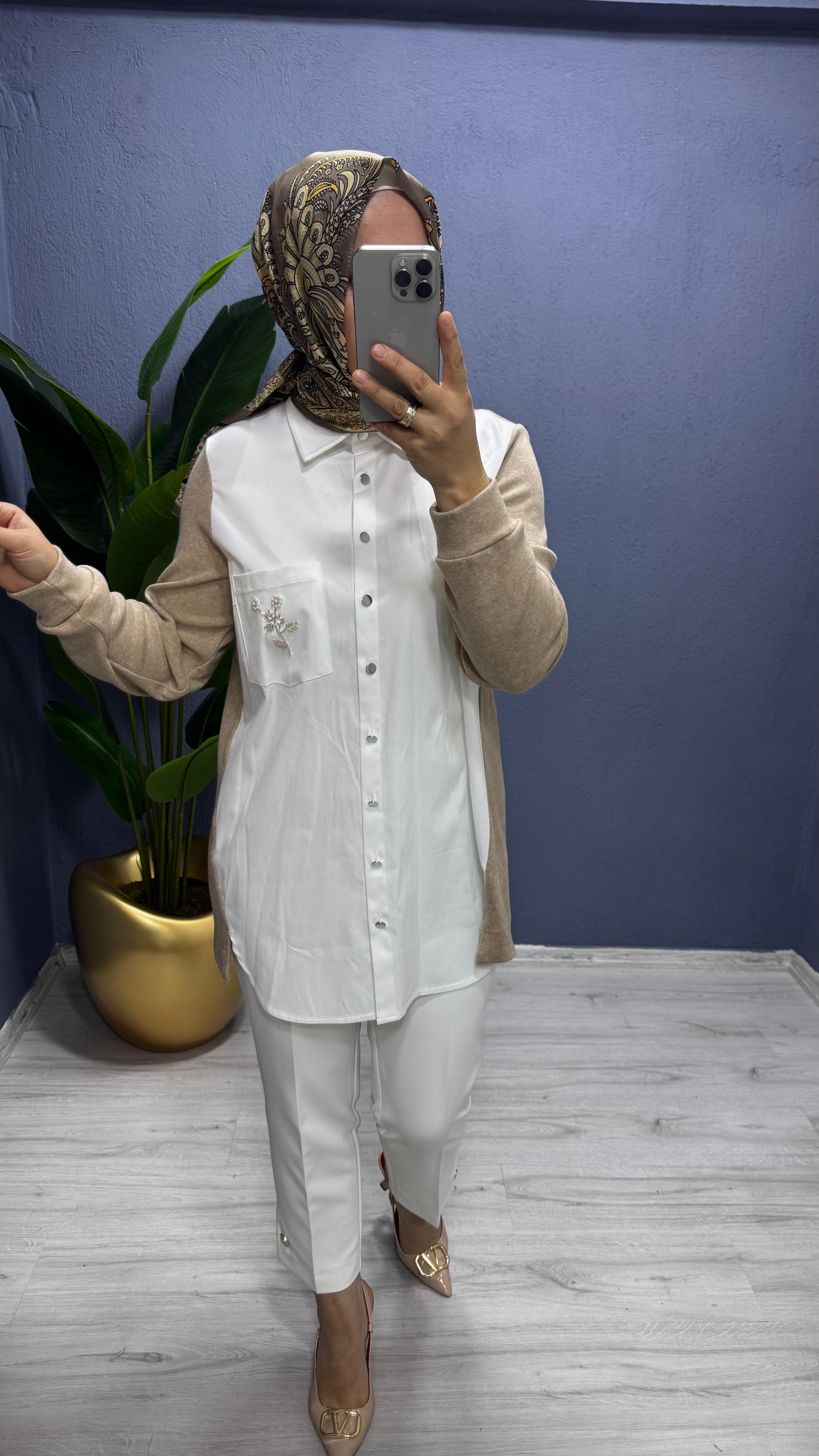 Fuat Gürşen Arkası ve İnce Triko Tunik 4364