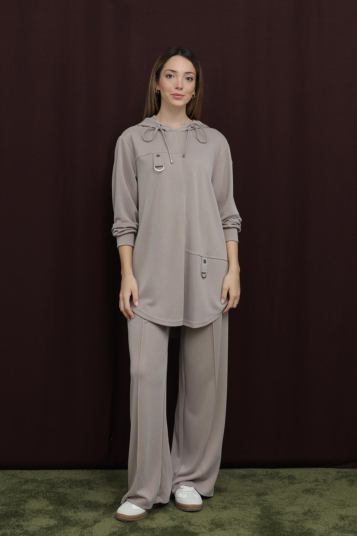 Puane Kadın D Toka Detaylı Asimetrik Takım  (14386)