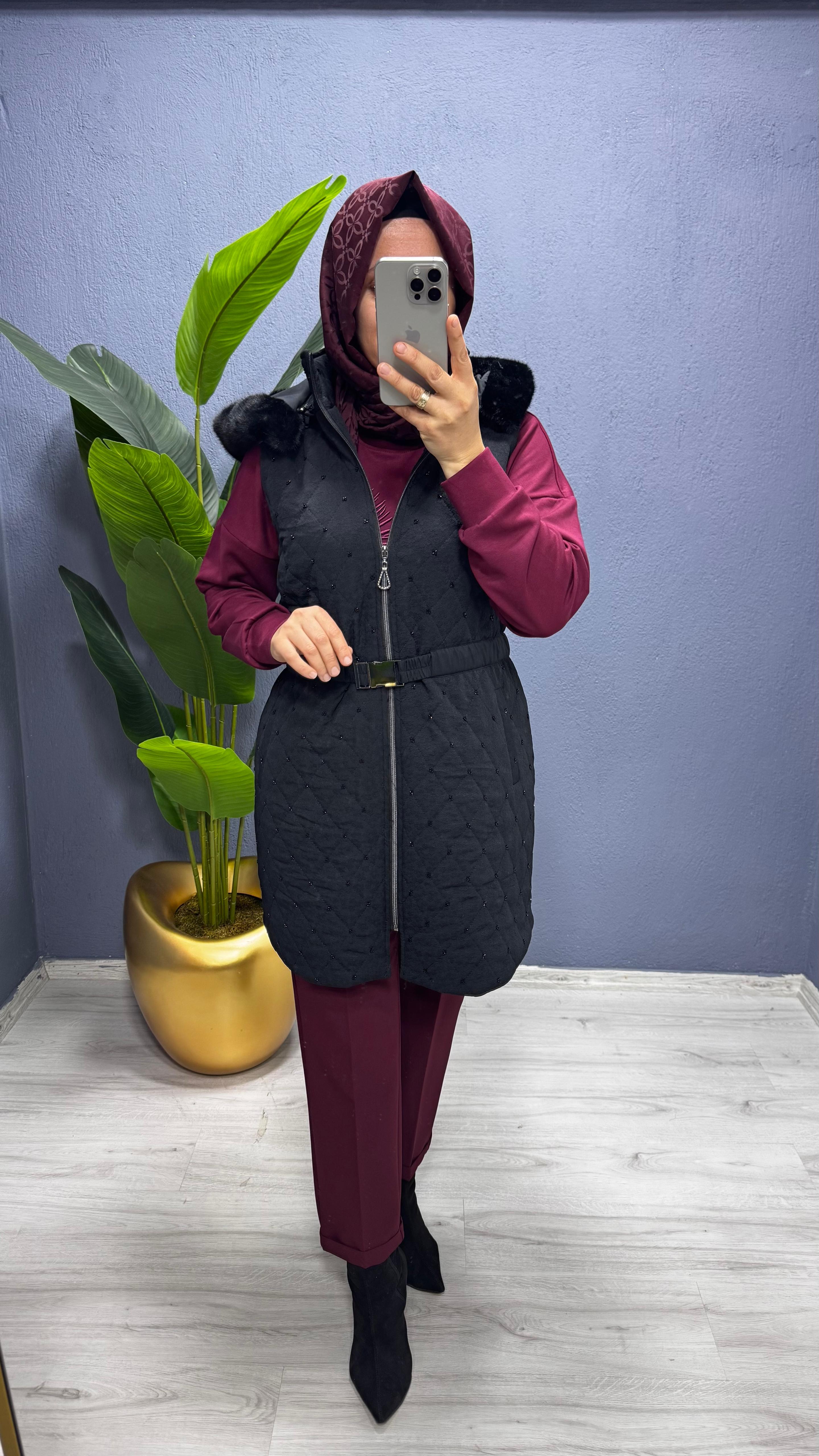 Fuat Gürşen Kapüşonlu Yelek (4506)