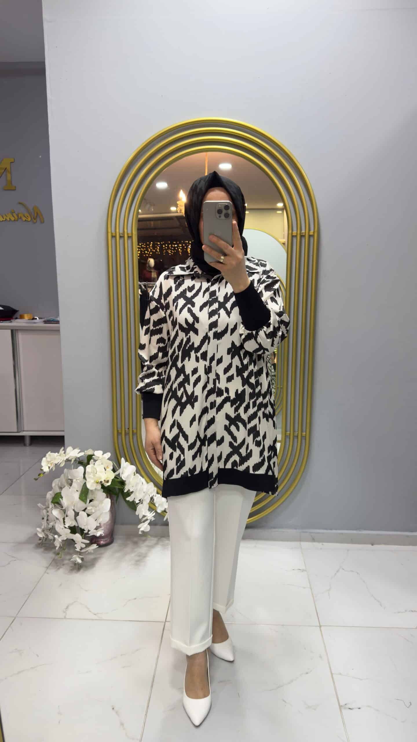 Sentez Beli Lastikli İnce Duble Paça Pantolon (5514)