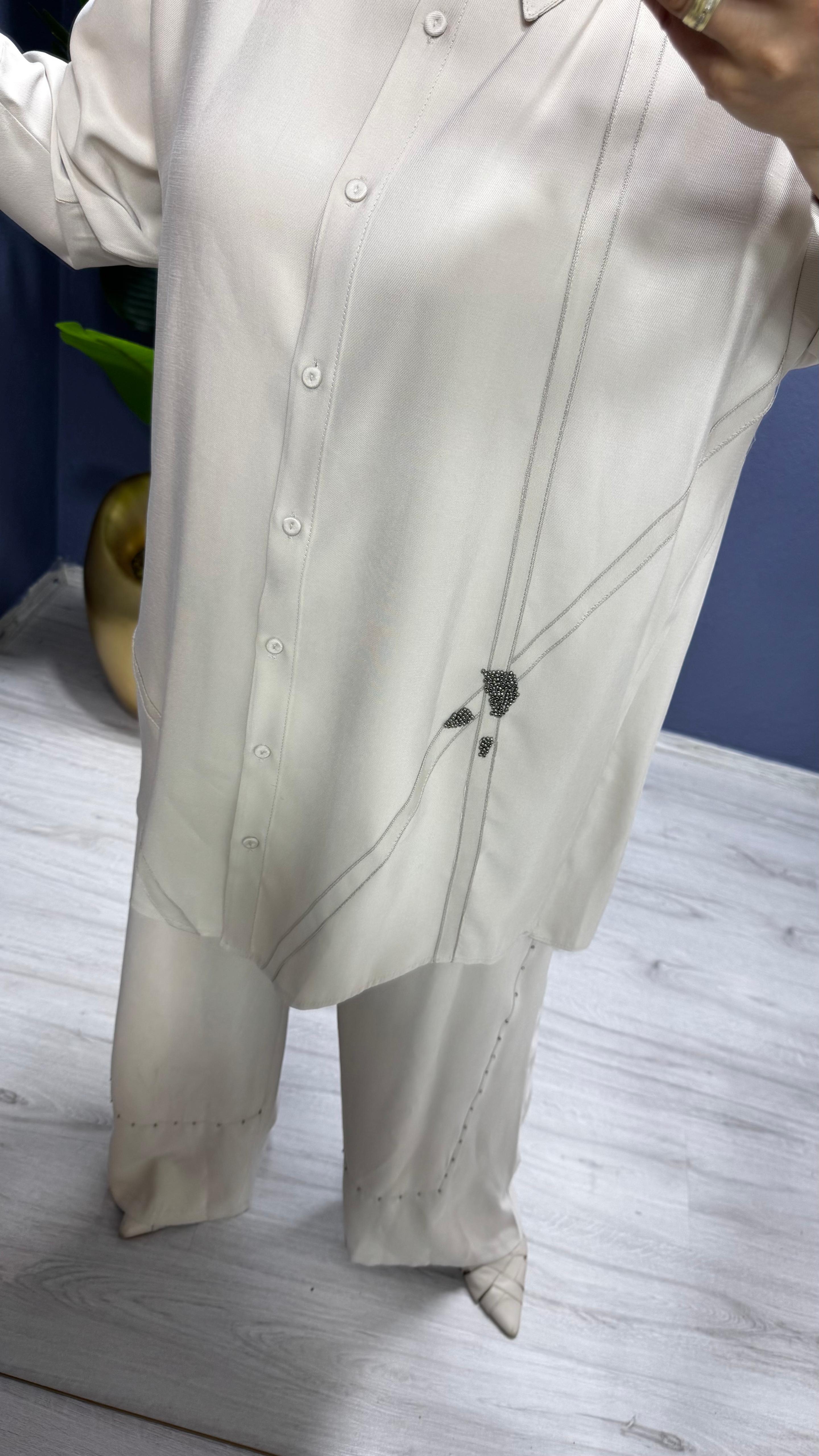 Ceremony Önü Şerit Detaylı Pant.Takım (6906)