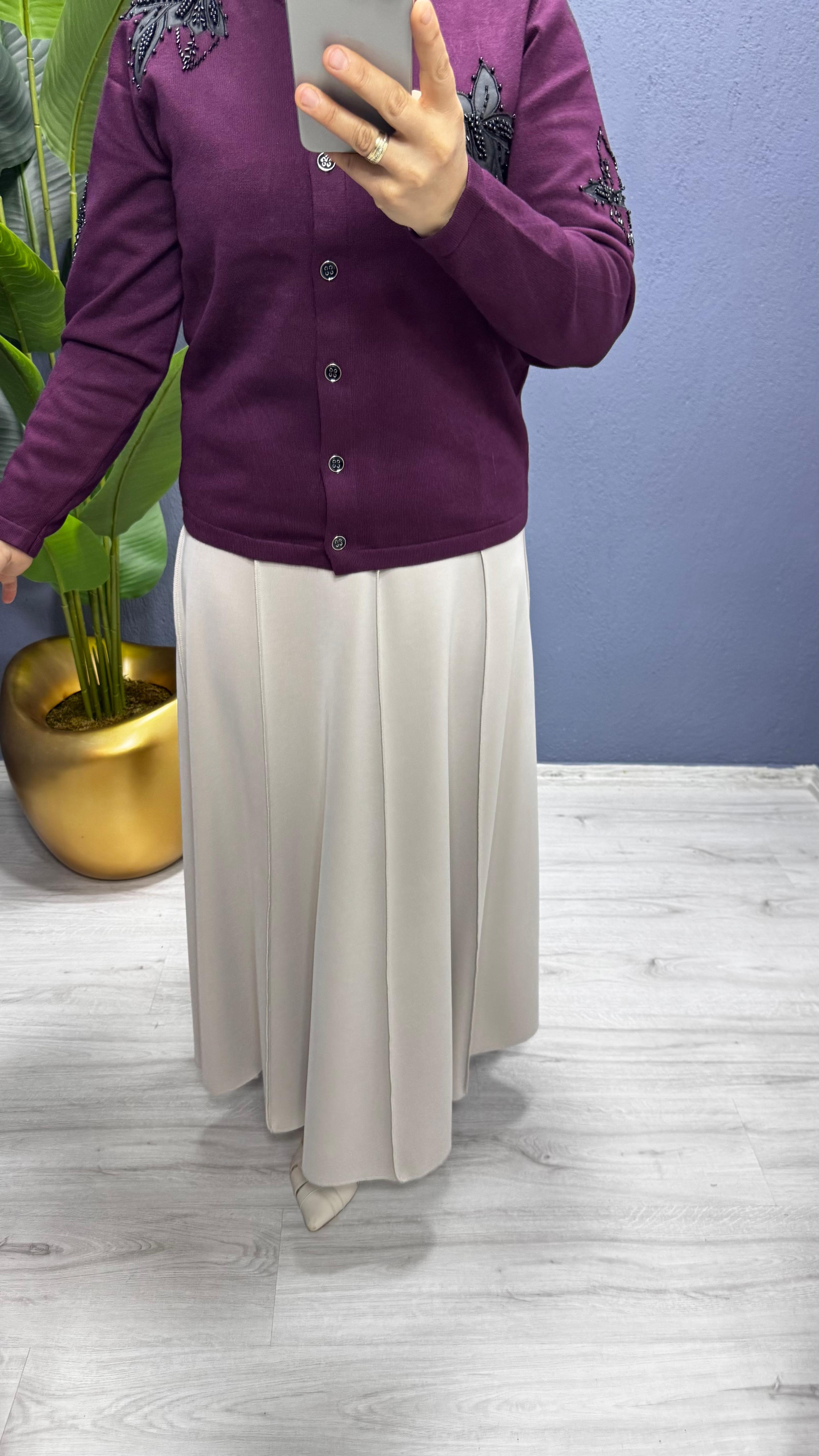 Sentez Safir Parçalı Çan Etek (5468)