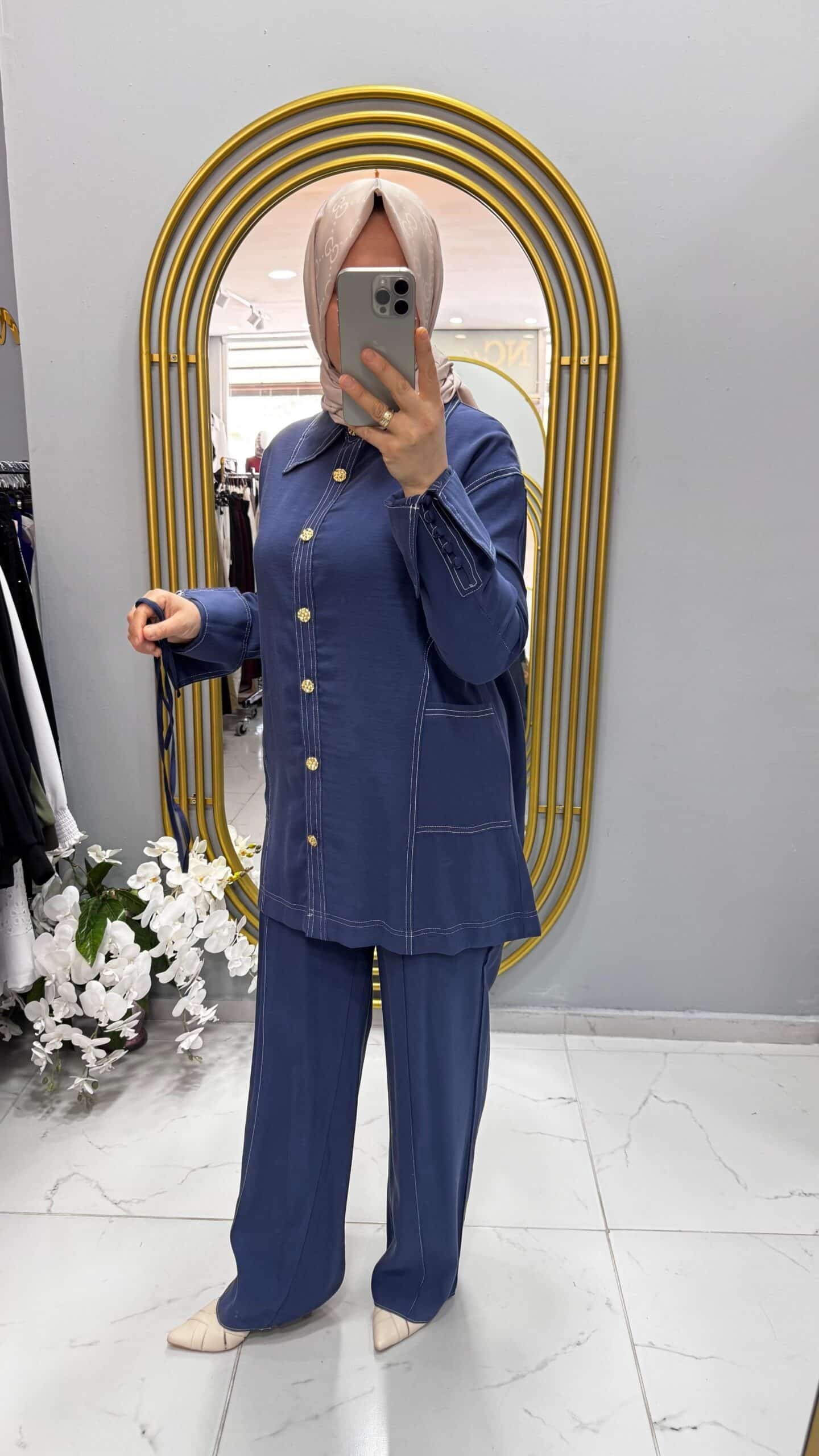 Sovera Beli Dikiş Detaylı Takım