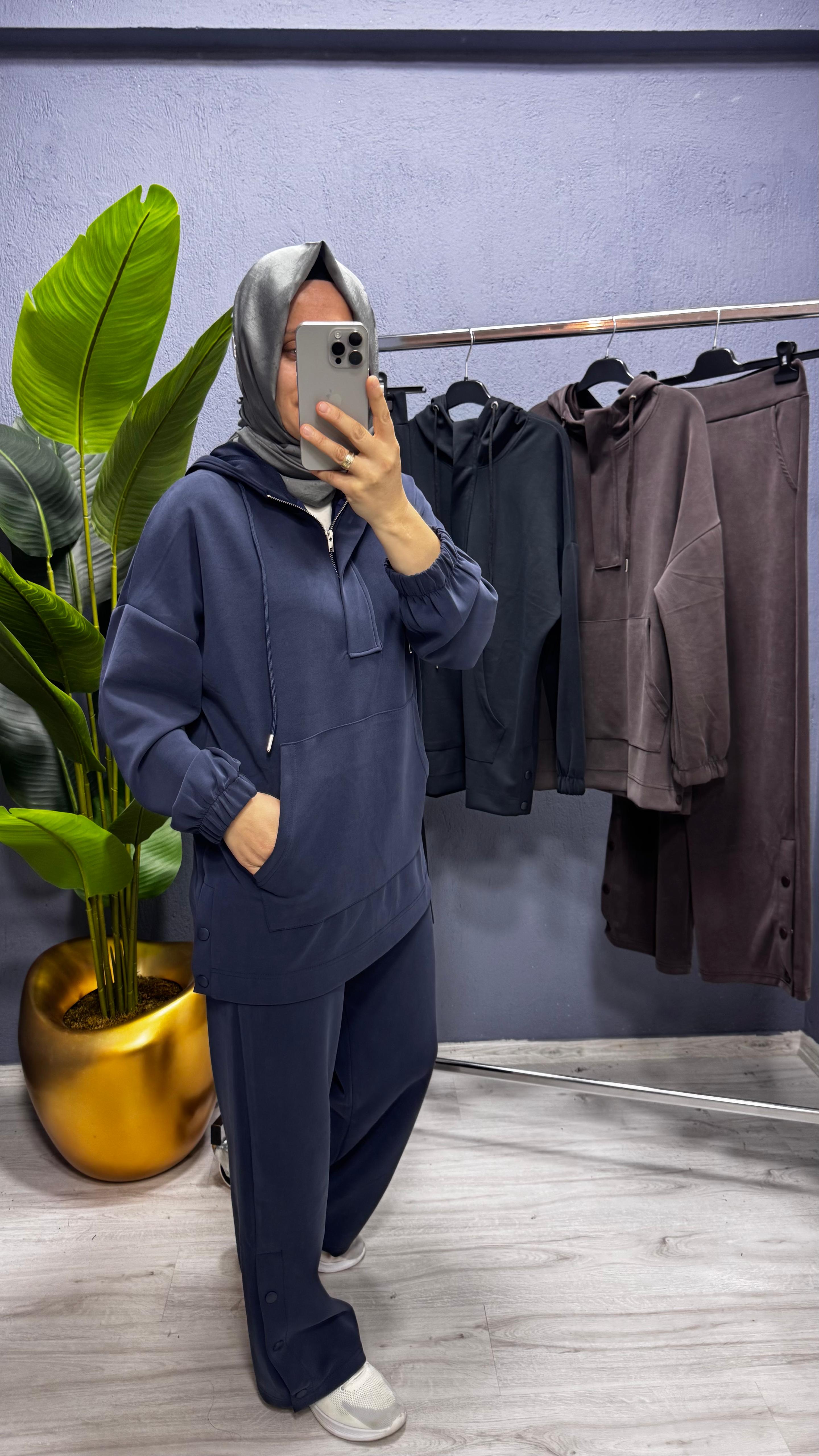 Yanı Çıt Çıt Detaylı Pantolonlu Takım  (1003)