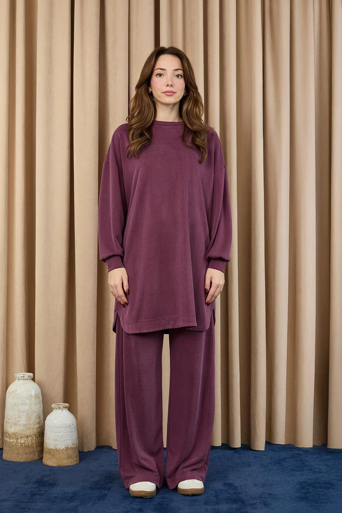 Puane Kadın Oversize Basic İkili Takım (14405)