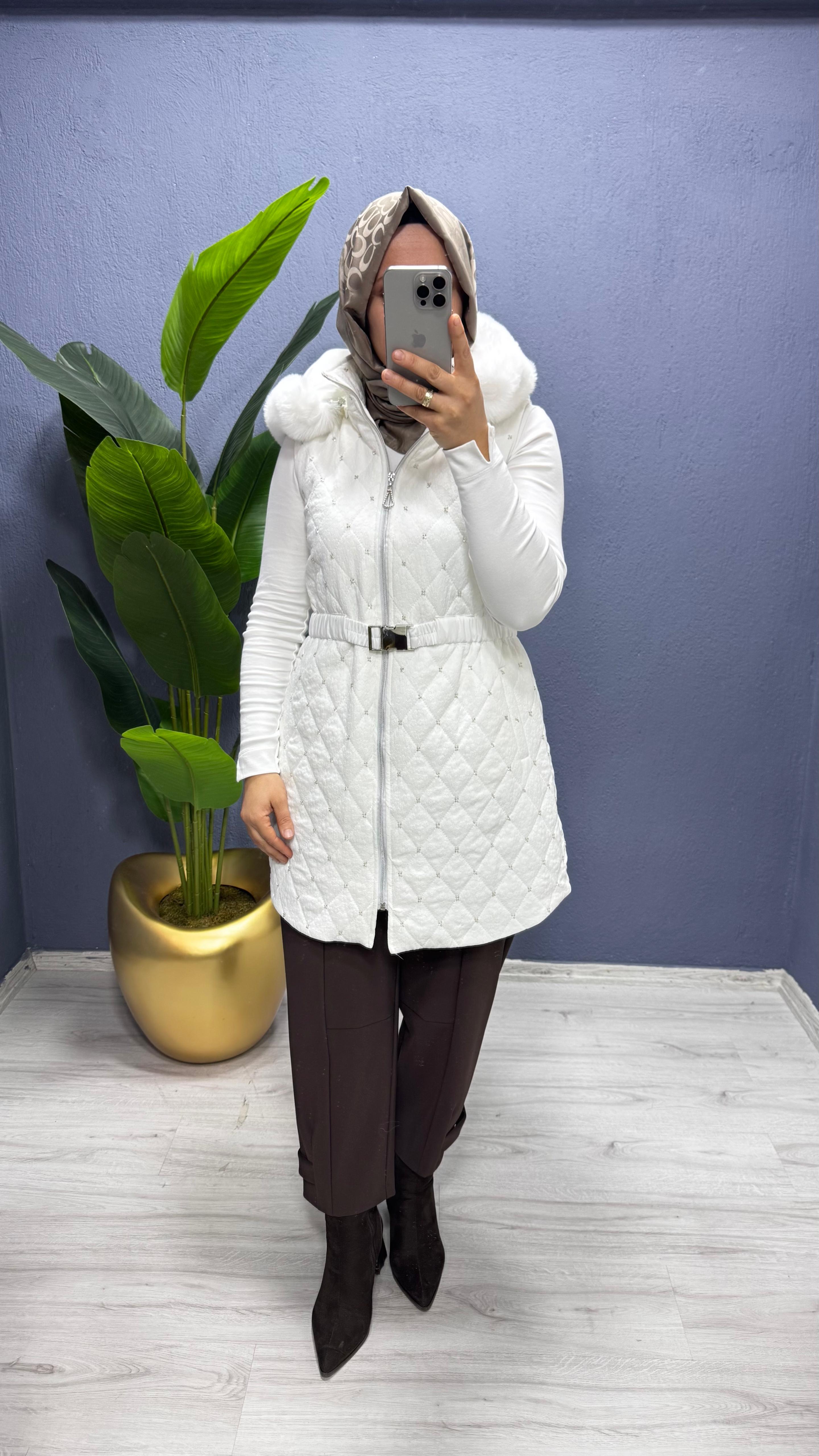 Fuat Gürşen Kapüşonlu Yelek (4506)