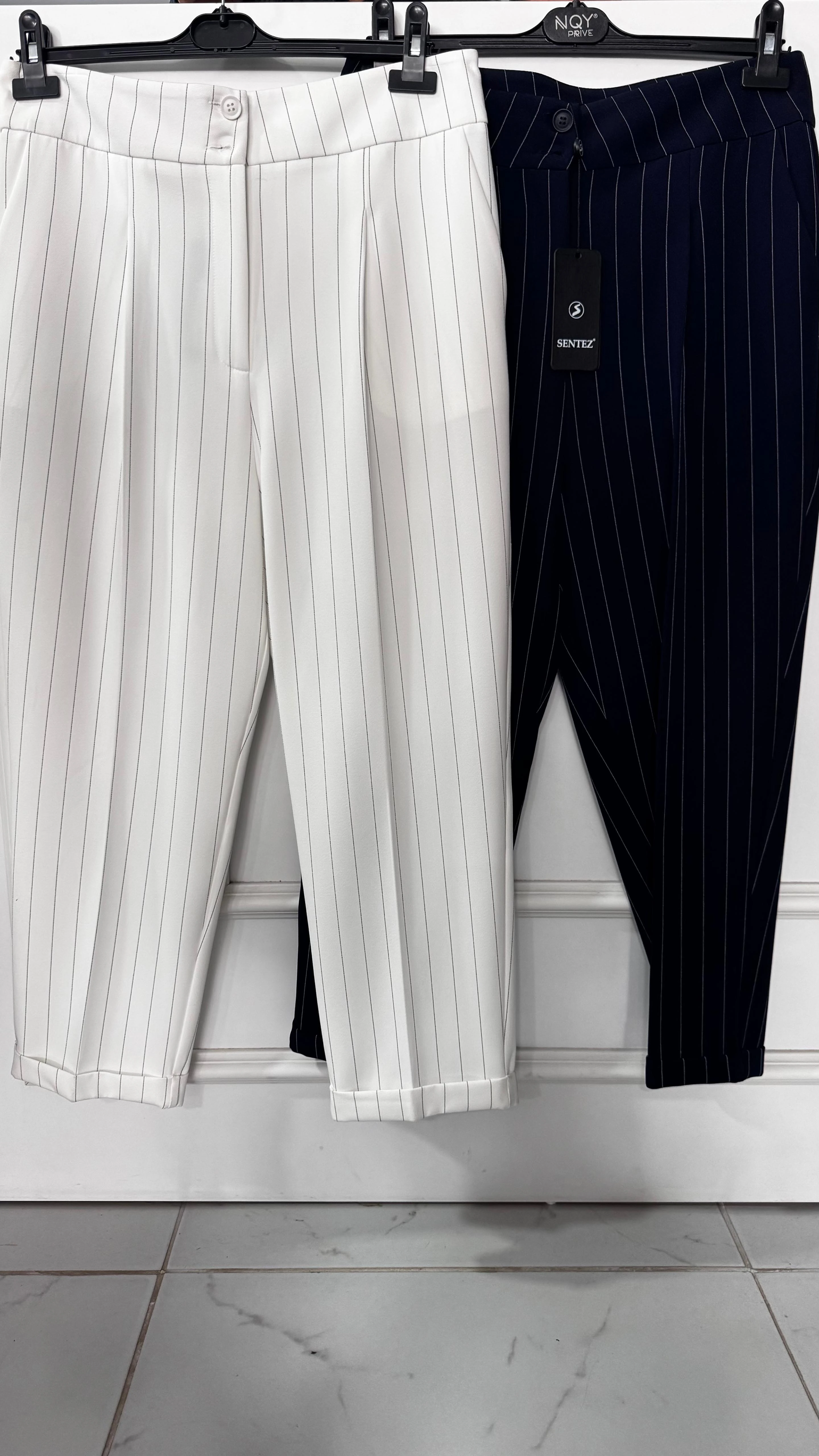 Sentez Duble Paça Çizgili Pantolon (5550)