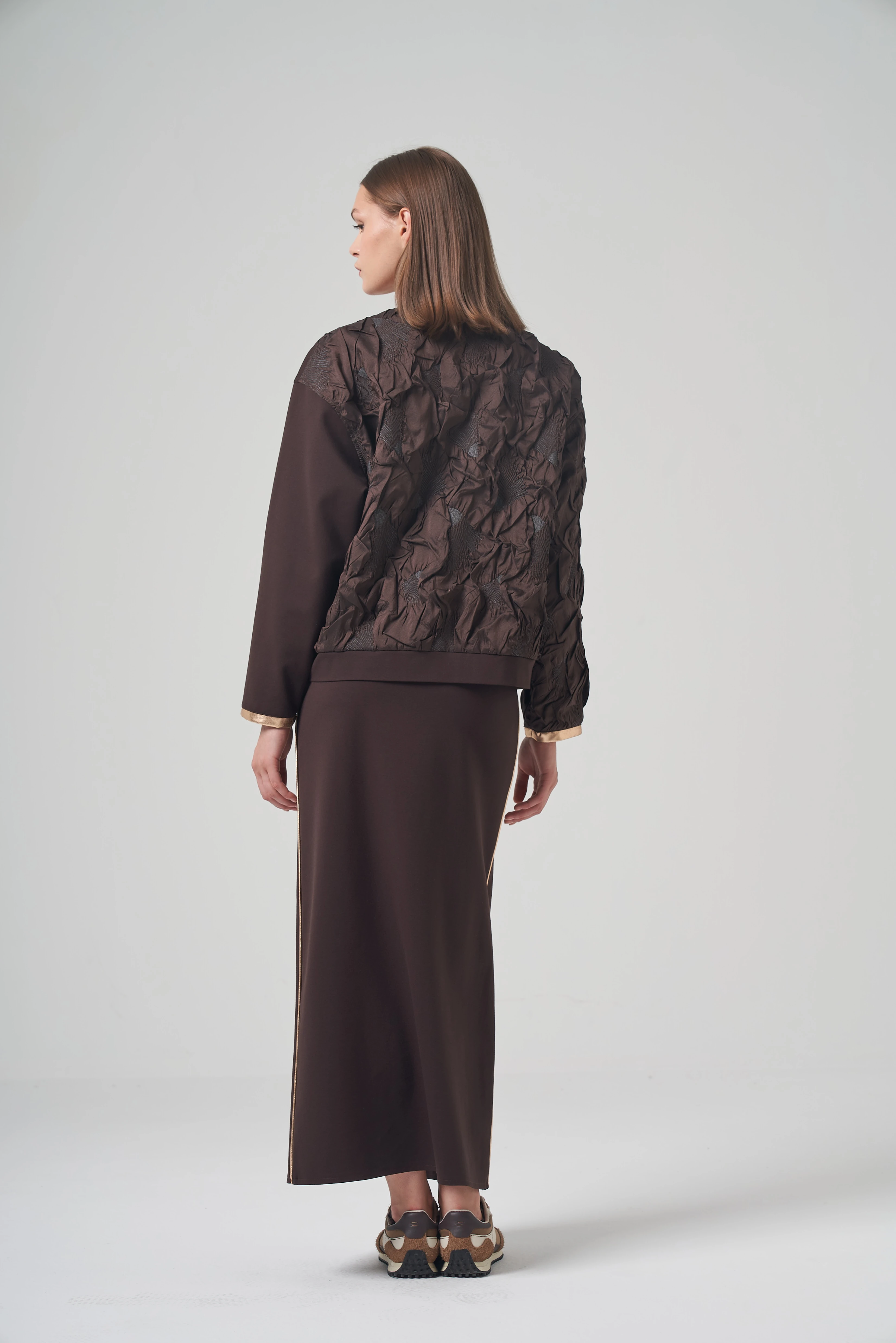 Ceremony Santana Deri Garnili Kısa Ceket (w-6850)