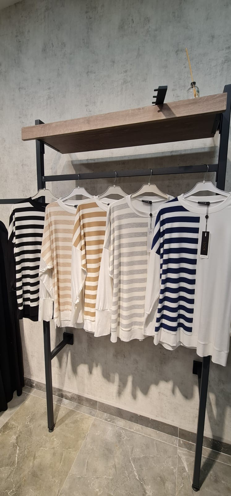 Çizgili Bambu Penye Bluz (8070) - 4