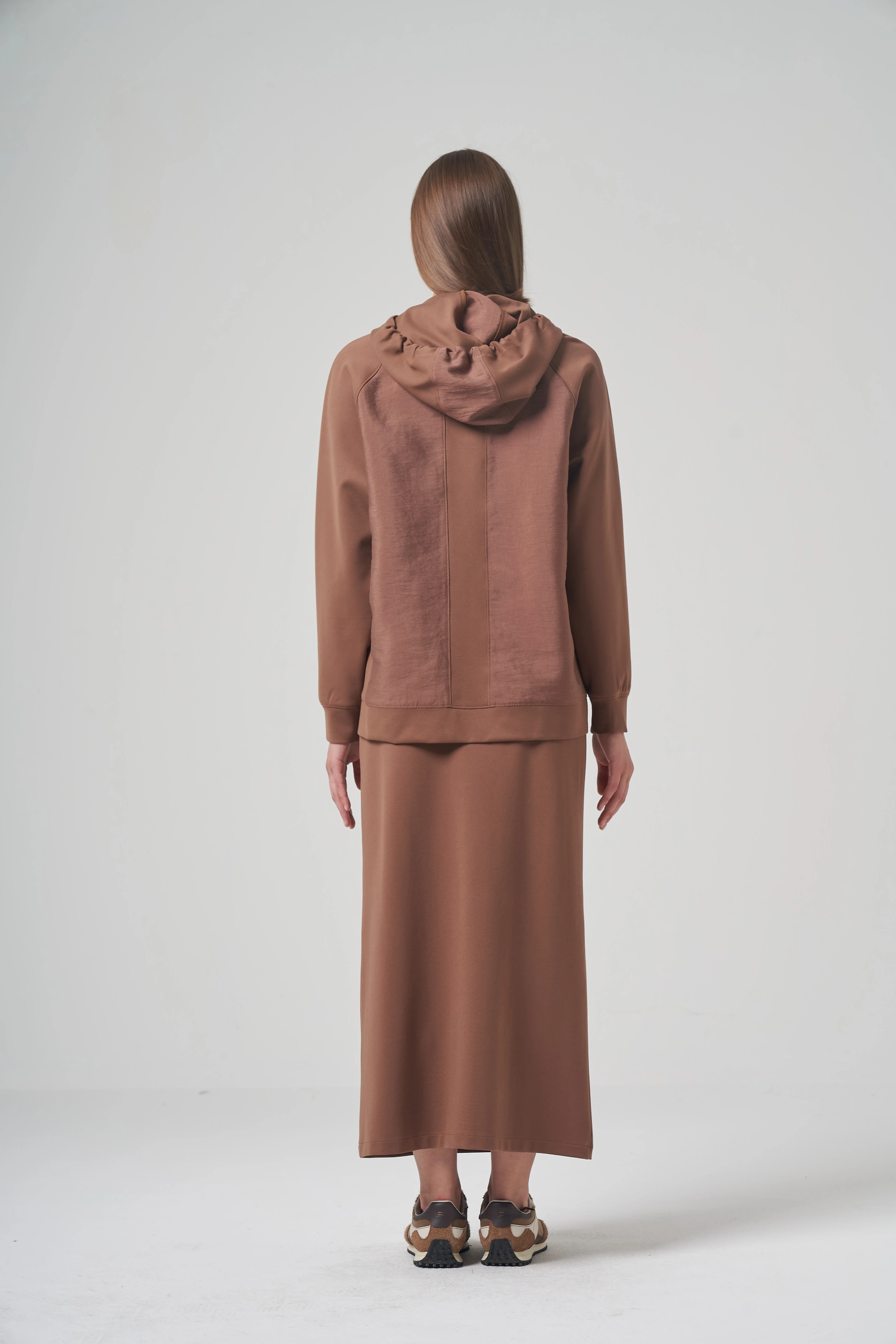 Ceremony Önden Fermuarlı Dubai Garnili Kapüşonlu Ceket (w-6865)