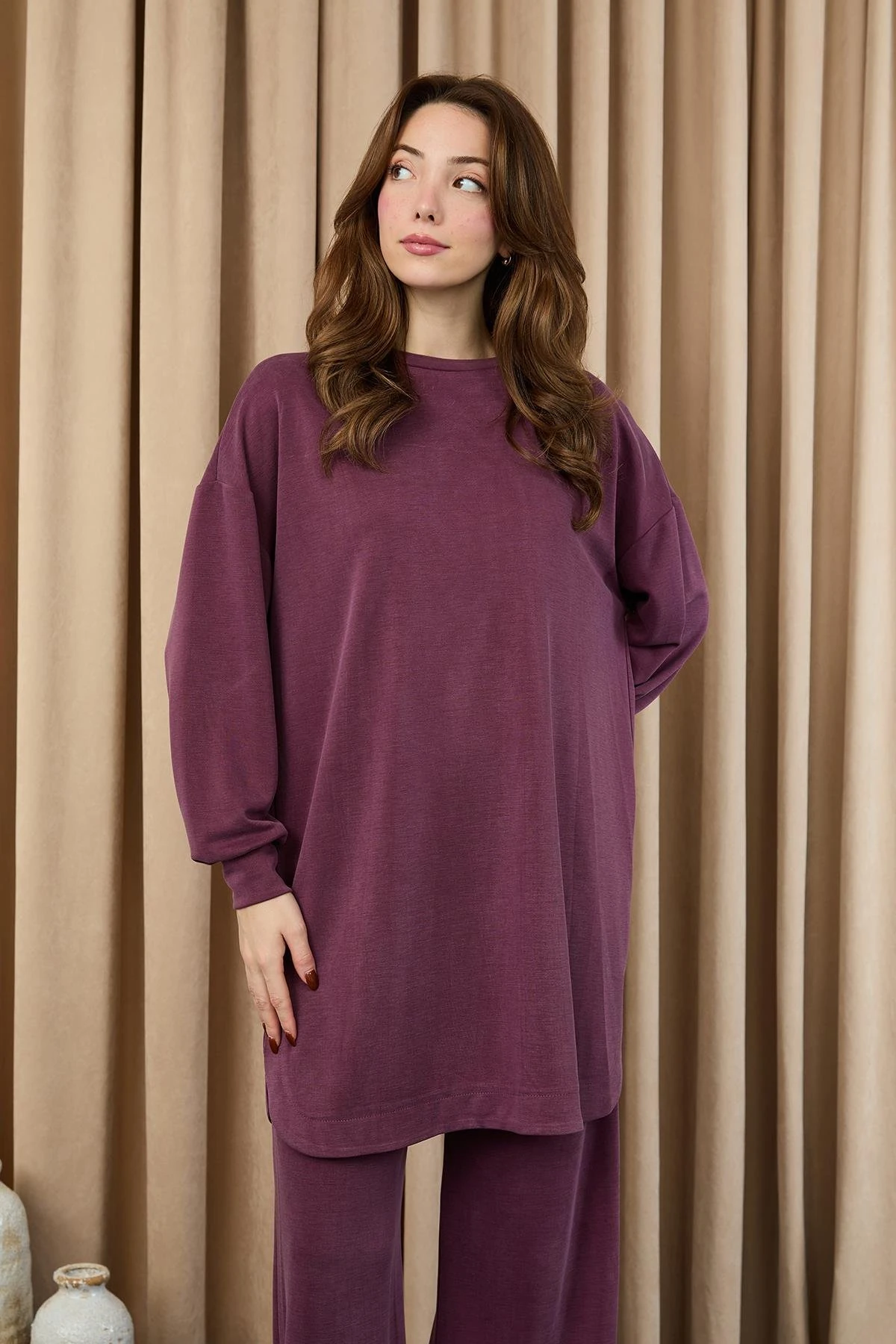 Puane Kadın Oversize Basic İkili Takım (14405)