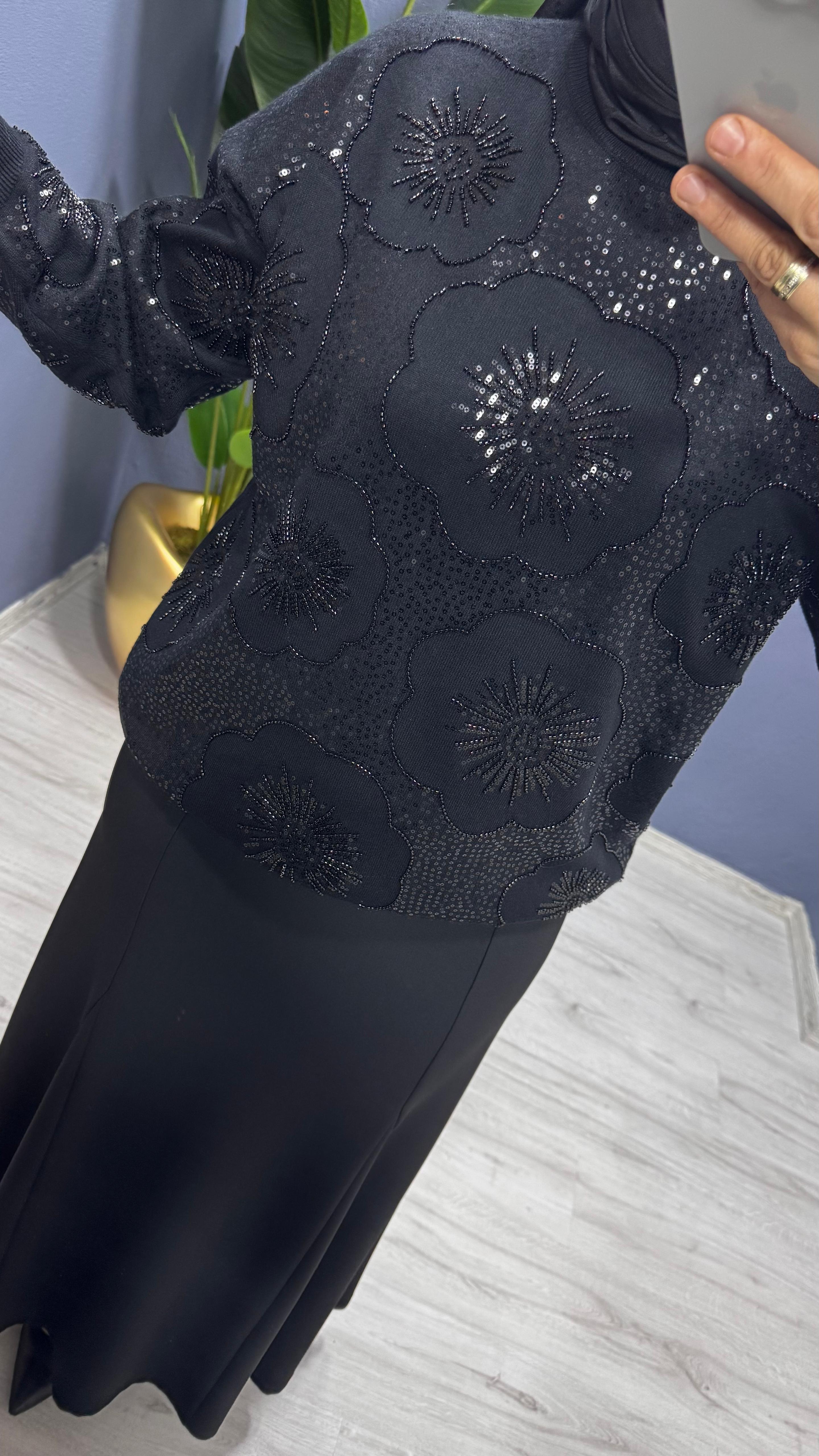 Tığ Triko İşlemeli Yarım Balıkcı Yaka Bluz (BLZ.22001.1)