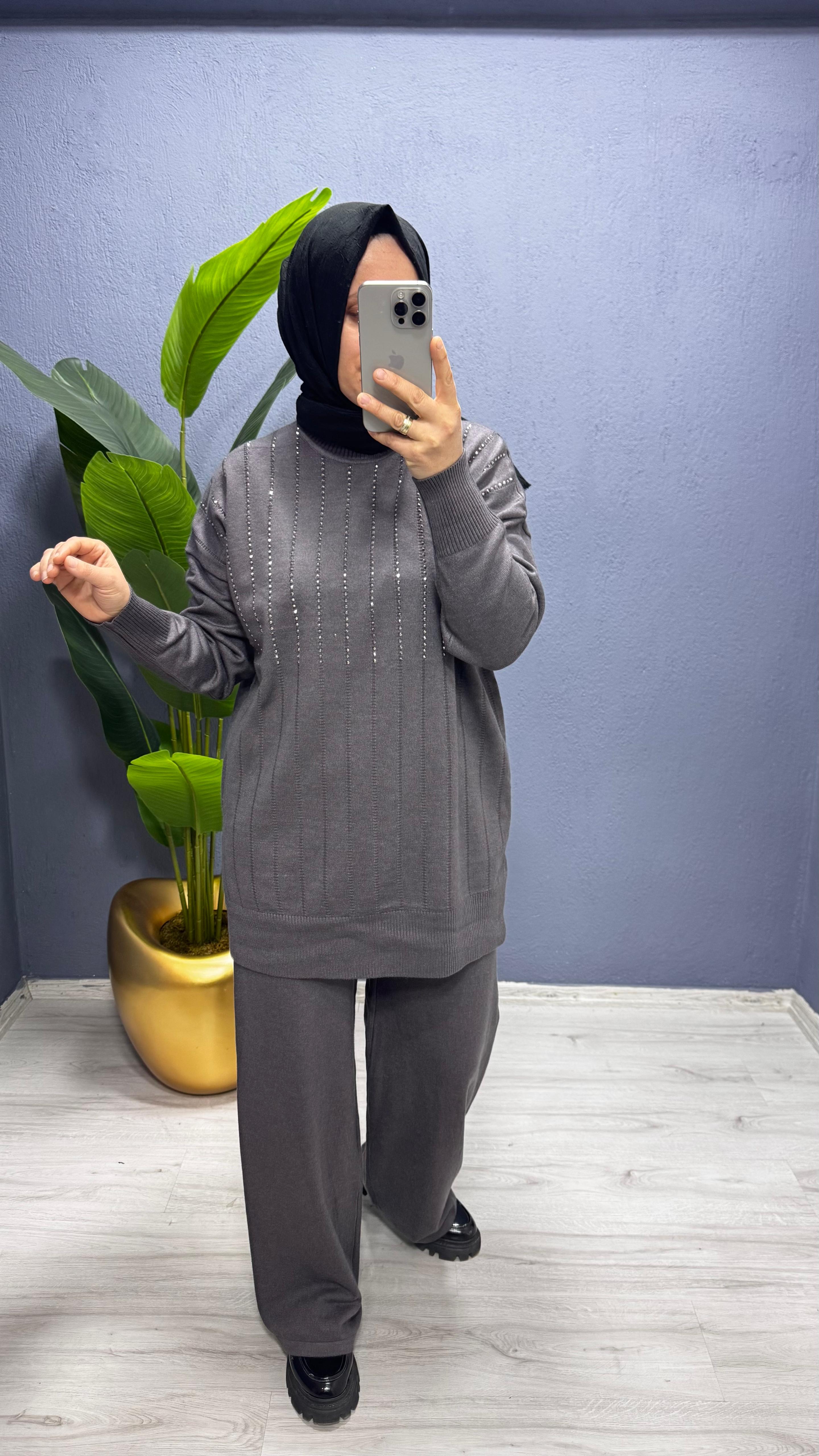 Fuat Gürşen  Triko Pantolonlu Takım 4350