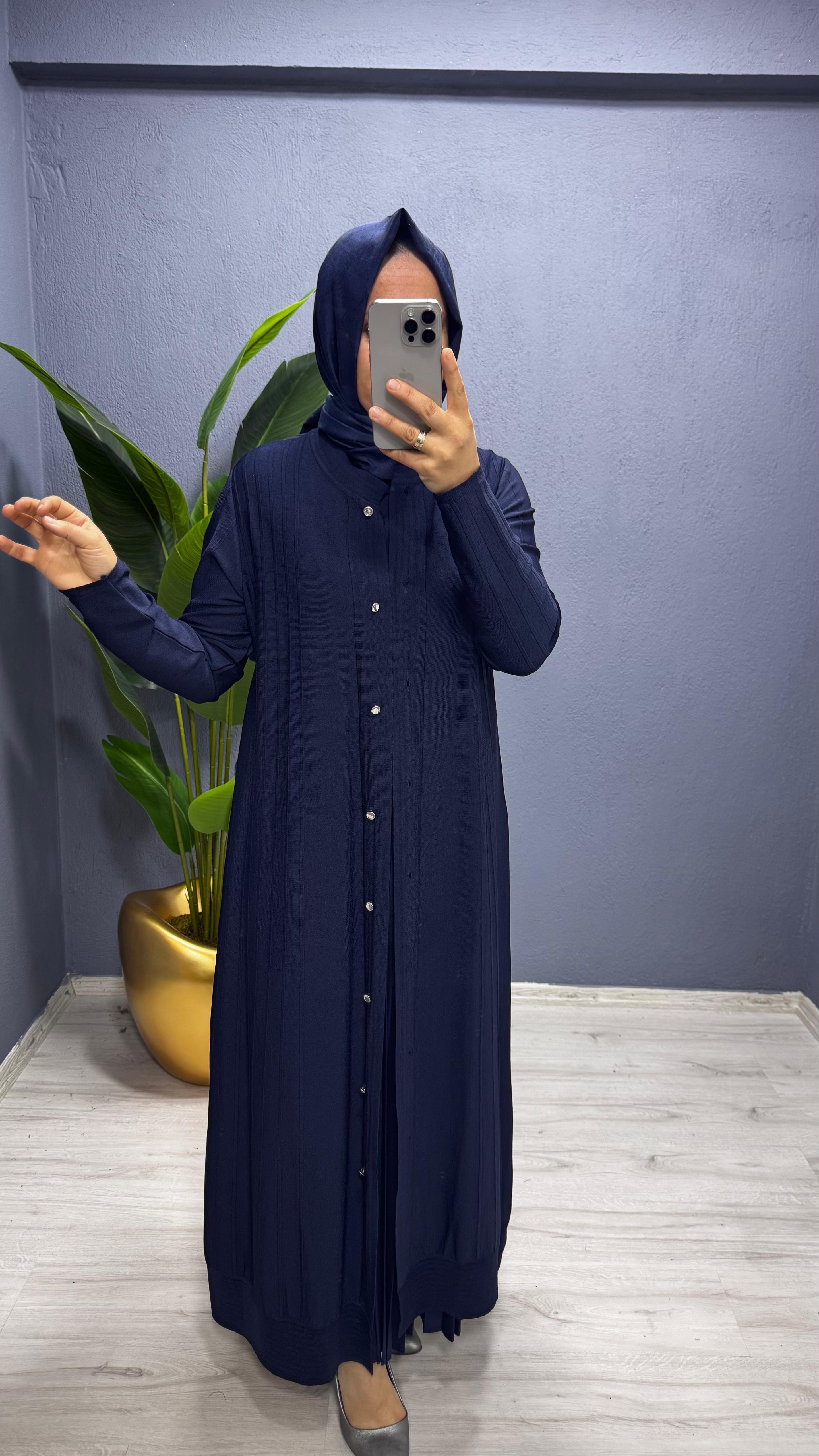 Tığ Triko Nervür Detaylı Max Boy Triko Rayon Hırka  (HRK.21842,2)