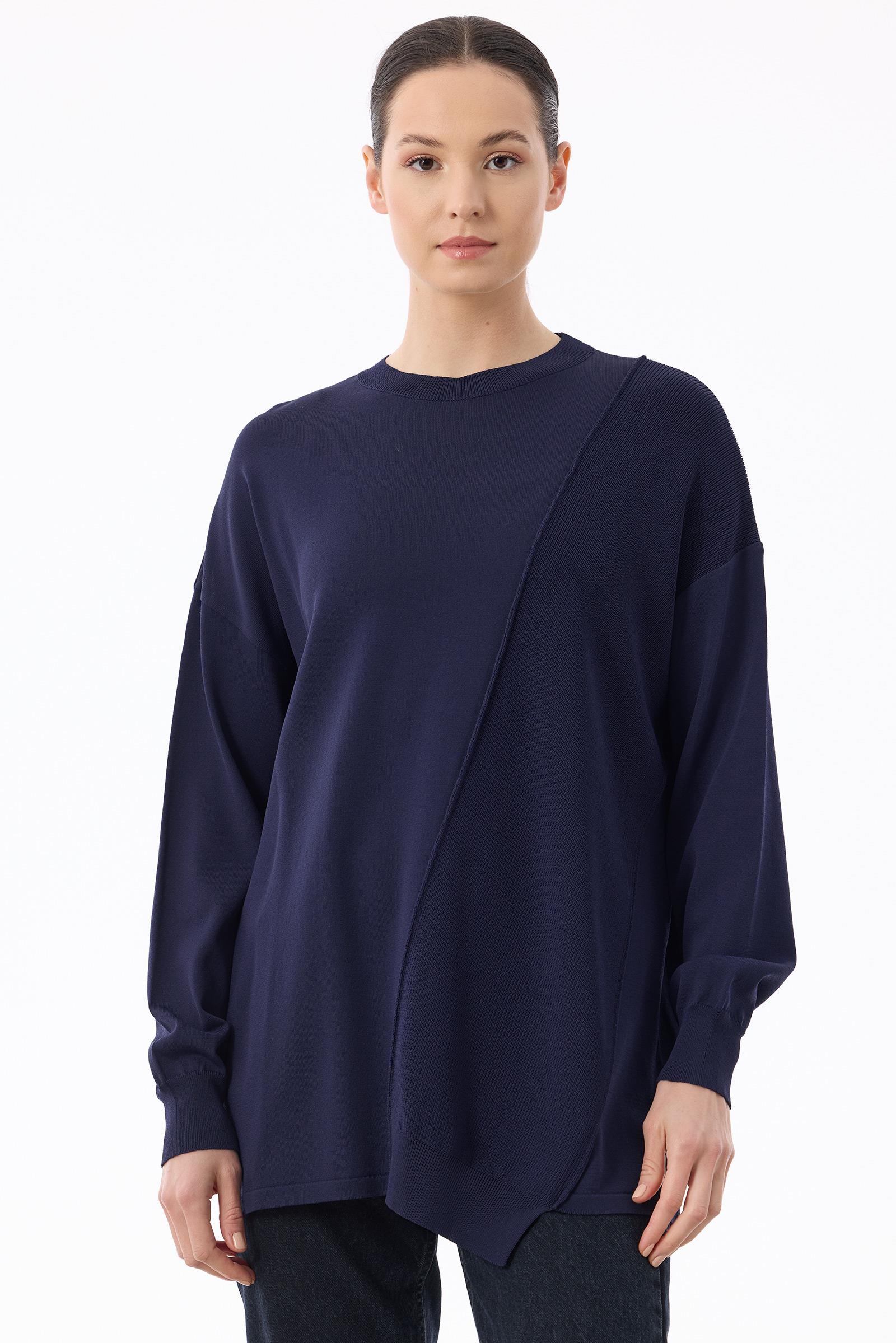 Tığ Triko Örgü Detaylı Rayon Tunik (21872.1)