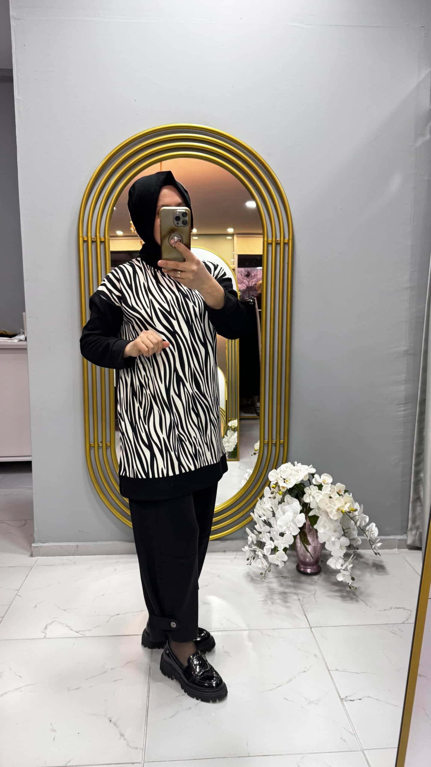 Zebra Desenli Tunik