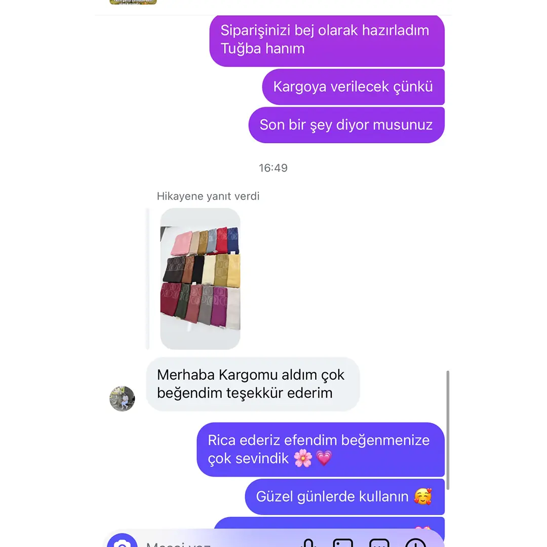 Şal ve eşarp müşteri memnuniyeti 15